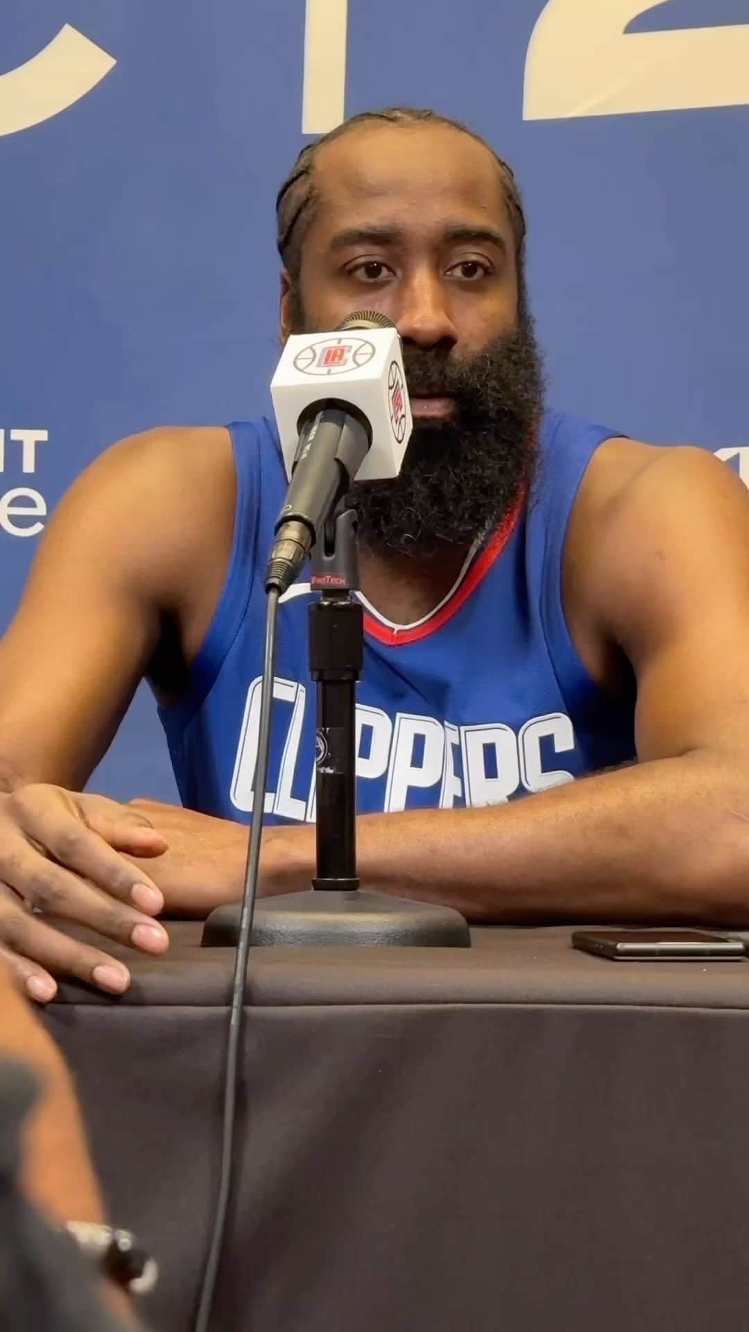 レイチェル・ニコルズのインスタグラム：「James Harden introduced as a #Clipper today. He said when he left Brooklyn, he thought he was going to retire as a Sixer, but “the front office had other plans. They didn’t want me. It’s that simple.”」