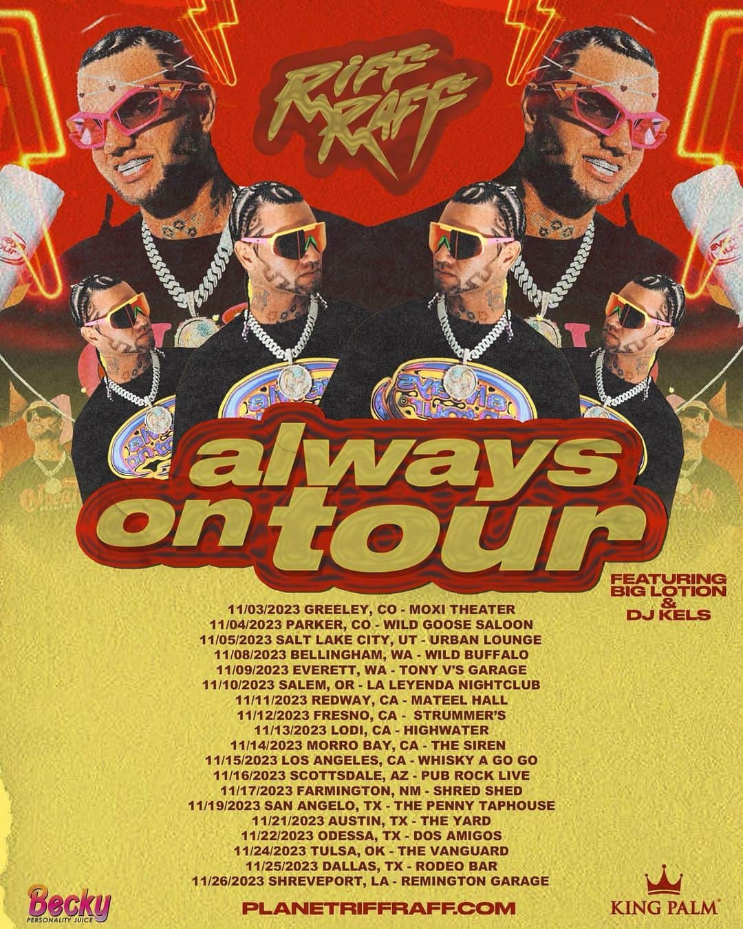 Riff Raffのインスタグラム：「2ND HALF OF TOUR STARTS TOMORROW iN COLORADO 🏔️   GeT ViP🎟️LiNK🍿iN🥠BiO🥠」