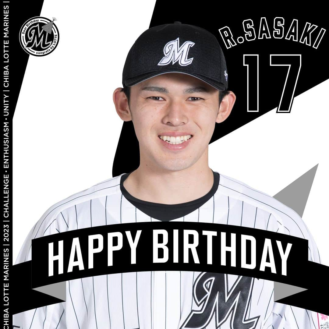 千葉ロッテマリーンズのインスタグラム：「本日11/3は、#佐々木朗希 投手の22歳の誕生日です。おめでとうございます！ #chibalotte #happybirthday」