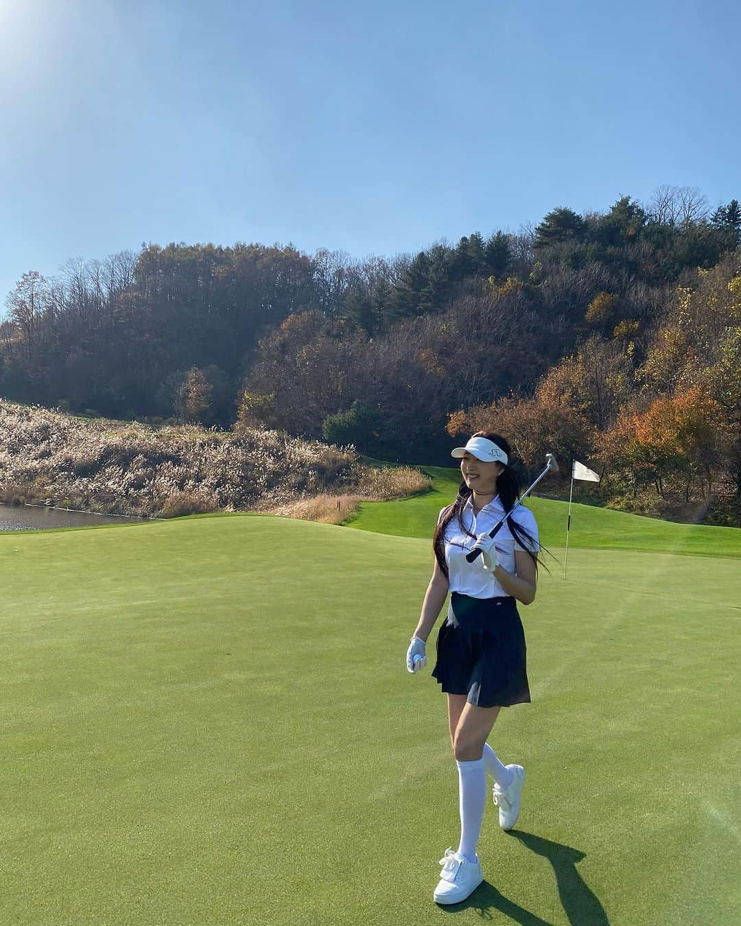 キム・サランさんのインスタグラム写真 - (キム・サランInstagram)「⛳️ #golf#ʜᴀᴘᴘʏᴛɪᴍᴇ#오랜만에#명랑골프#못쳐서더재밌음#thanks」11月3日 9時09分 - sarangkim.love