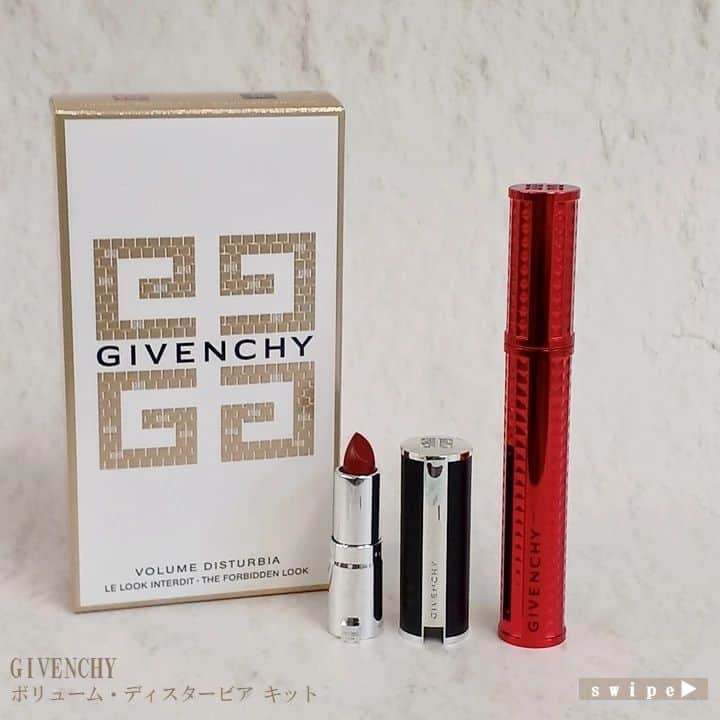 Fruit Gatheringのインスタグラム：「. 【GIVENCHY “FESTIVE WINTER NIGHT HOLIDAY COLLECTION 2023” 第2弾】  語り継がれるニューヨークの伝説のナイトクラブ「STUDIO 54」からインスピレーション  70年代を象徴するグラマールックを光り輝くシルバーのスパンコールやリッチなゴールド、ツヤめく発色に込めて  まばゆく煌びやかなホリデーコレクションが登場  GIVENCHY 2023年11月3日(金)数量限定発売 ■ボリューム・ディスタービア キット 数量限定　￥4,070(税込) ボリュームタイプのマスカラ『ボリューム・ディスタービア』の現品と、鮮やかな発色が魅力のリップスティック『ルージュ・アンテルディ・シルキー』のミニサイズをホリデー仕様のゴールドのボックスに詰め込んだセット。  【セット内容】 ・ボリューム・ディスタービア No.01 ブラック・ディスタービア (現品) ・ルージュ・アンテルディ・シルキー No.333 ランテルディ (ミニサイズ)  ■ランテルディ コフレ 数量限定　￥15,510(税込) 輝くようにエレガントでフェミニンなホワイトフラワー ノートと、ダークで荒削りなアンダーグラウンド ノートがハーモニーを奏でる『ランテルディ オーデパルファム』(香調：アンダーグラウンド フラワー)の現品と、香りのランジェリーのように肌を心地よく包み込む『ランテルディ ボディミルク』、鮮やかな発色が魅力のリップスティック『ルージュ・アンテルディ・シルキー』のミニサイズがセットになったコフレ。  【セット内容】 ・ランテルディ オーデパルファム 50mL (現品) ・ランテルディ ボディミルク 75mL(トラベルサイズ) ・ルージュ・アンテルディ・シルキー No.333 ランテルディ(ミニサイズ)  ■イレジスティブル コフレ 数量限定　￥15,510(税込) 愛くるしくて、エレガントなフレグランス『イレジスティブル オーデパルファム』(香調：フローラル・ウッディー・フルーティー)の現品と、肌を香りで華やかに彩るような『イレジスティブル ボディローション』、鮮やかな発色とケア効果が特徴のリップ・ケア バーム『ローズ・パーフェクト』のミニサイズがセットになったコフレ。  【セット内容】 ・イレジスティブル オーデパルファム 50mL (現品) ・イレジスティブル ボディローション75mL (トラベルサイズ) ・ローズ・パーフェクト No.001 ピンク・イレジスティブル(ミニサイズ)  ・・・・・・・・・・・・・・・・・・・・ #fruitgathering #フルーツギャザリング #美容好きさんと繋がりたい #美容好きな人と繋がりたい #メイク好きさんと繋がりたい #美容 #コスメ好き #コスメ #コスメ部 #コスメ情報 #おすすめコスメ #コスメマニア #トレンドコスメ #ご褒美コスメ #限定コスメ  #デパコス #マスカラ #リップ #ボディローション #ボディケア #香水 #フレグランス #香りのある生活 #コフレ #ホリデーコレクション #ホリデーコレクション2023 #givenchy ＃ジバンシイ」