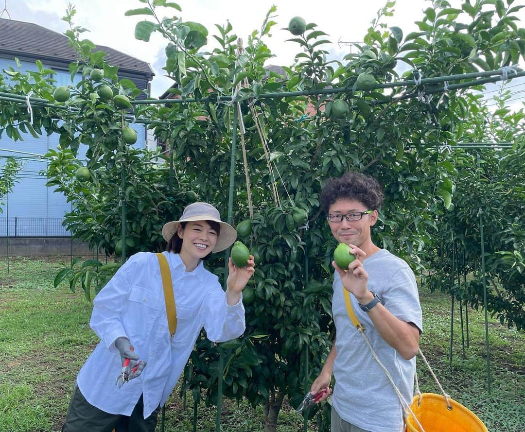 川瀬良子さんのインスタグラム写真 - (川瀬良子Instagram)「こんにちは！ 農業旅を連載している、 旅色アンバサダーの川瀬良子です😊  今回は、都内から電車ですぐに行ける距離の 千葉県松戸市で、レモンとライムを栽培している「鵜殿シトラスファーム」さんへ行ってきました！  経営者の鵜殿（うどの）さんと出会ったのは 2020年。パーソナリティを務めているラジオ番組TFM&JFN「あぐりずむ」での取材がきっかけでした。柑橘、特にレモンは温暖な気候でないと育たず、日本の北限は茨城県だそう。 そのような中で、都市部でも立派に育つことに驚き、取材後すぐにインスタグラムで「鵜殿シトラスファーム」をフォロー。 昨年に続いた猛暑や水不足の大変さも発信されていたので、気かけていました。 しかし、今年の8月末に木になっている大きなレモンが投稿されたのです。「今年も無事に実ったんだ！ 」と安堵しました。 そして、収穫前のたくさん実っている姿を間近に見たい思いに駆られ、農業旅へ行ってきました！  ☀️☀️🍋☀️☀️  毎回取材に行って、写真を撮り、農家さんにも撮っていただき🙏🏻記事を必死に🤣書いております！  農家さんの思い、私が感じたことなどを一人でも多くの方に知っていただきたいです。  感想も、お待ちしています😊  ［旅色LIKES 川瀬良子］と、 検索してくださいね〜🔎  https://owner.tabiiro.jp/likes/articles/view/1821/  🍋🍋🍋🍋🍋  #旅色 #旅色LIKES #旅色アンバサダー #農業旅 #旅 #農業 #農作業 #千葉県松戸市 #鵜殿シトラスファーム @udonocitrusfarm  #エムプラス @m_plus.10_  #lemon #lime #citrusfruit #レモン #ライム #マイヤーレモン #璃の香 #キンカンライム #フィンガーライム #ポンテローザ  #ピンクレモネードレモン #収穫 #収穫体験  鵜殿ファミリーのみなさん😊 本当にありがとうございましたっ👏🏻👏🏻👏🏻」11月3日 10時35分 - kawase_ryoko