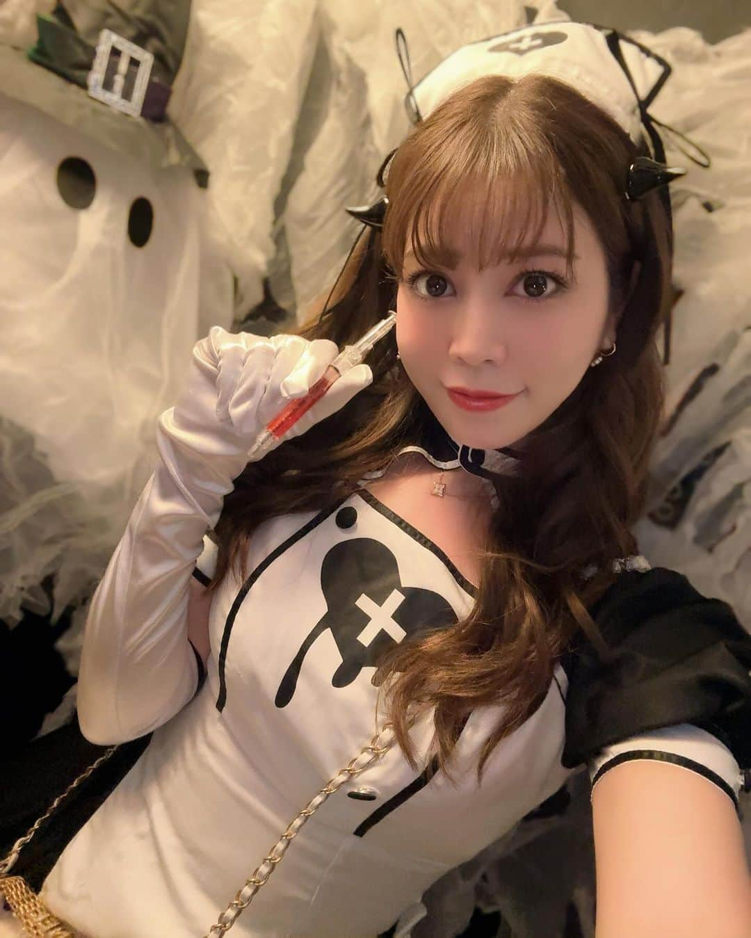 薄井美樹のインスタグラム：「ちょっと遅れちゃったけど 今年はデビルナースでした👿💉💕」