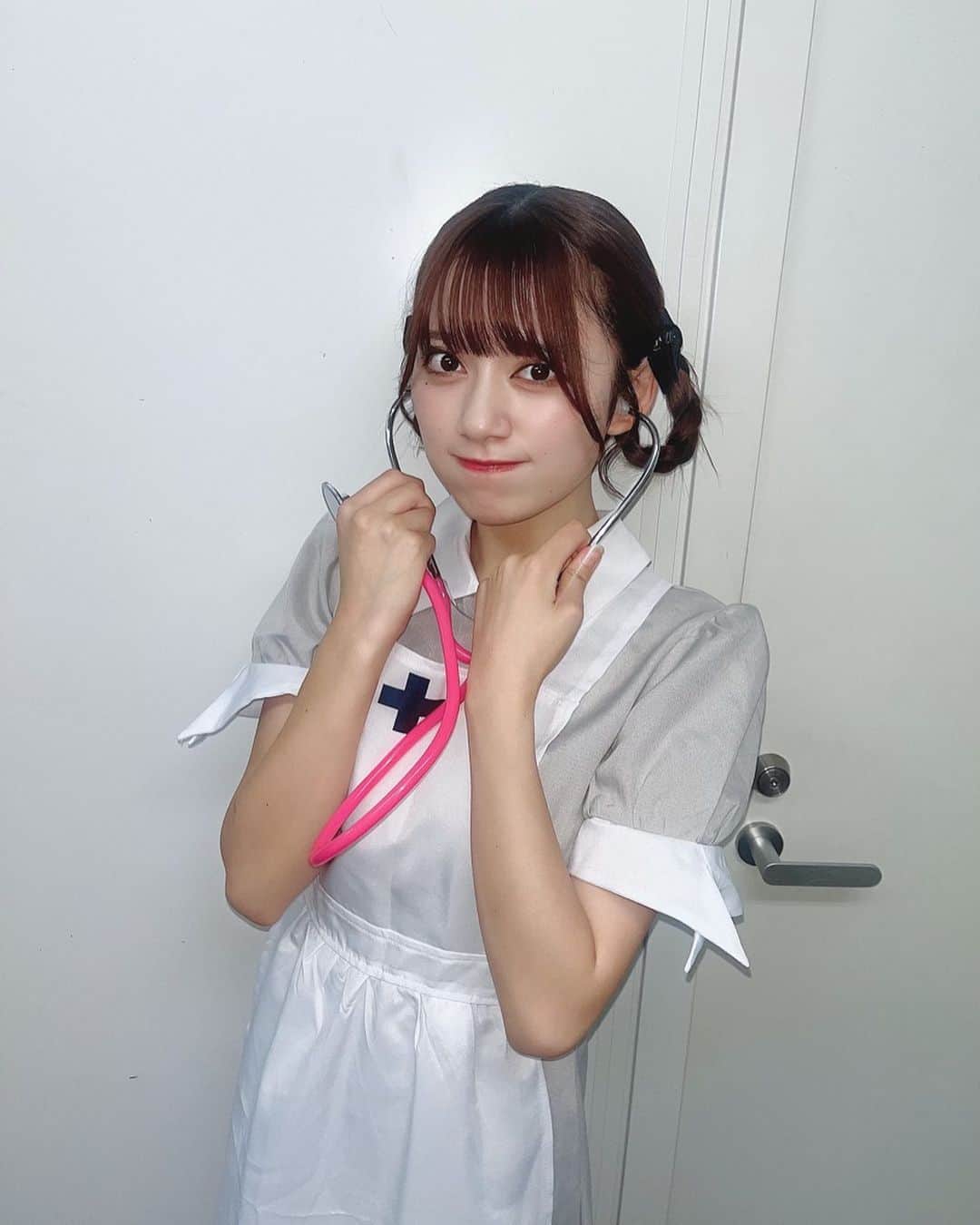 広山楓のインスタグラム：「ナースです💊💉  #アイドル #idol #偶像 #コスプレ #ナース #ナース服 #ハロウィン」
