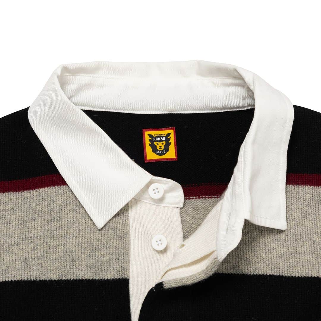 HUMAN MADEさんのインスタグラム写真 - (HUMAN MADEInstagram)「"RUGBY KNIT SWEATER” will be available at 4th November 11:00am (JST) at Human Made stores mentioned below.  11月4日AM11時より、"RUGBY KNIT SWEATER” が HUMAN MADE のオンラインストア並びに下記の直営店舗にて発売となります。  [取り扱い直営店舗 - Available at these Human Made stores] ■ HUMAN MADE ONLINE STORE ■ HUMAN MADE OFFLINE STORE ■ HUMAN MADE HARAJUKU ■ HUMAN MADE SHIBUYA PARCO ■ HUMAN MADE 1928 ■ HUMAN MADE SHINSAIBASHI PARCO ■ HUMAN MADE SAPPORO  *在庫状況は各店舗までお問い合わせください。 *Please contact each store for stock status.  ローゲージのウールカーディガン。ラグビーボールのモチーフはフェルトワッペン、前後のロゴはサガラワッペンで表現しています。オリジナルのハートボタンもポイントです。  Low-gauge knit cardigan. On the left chest is a felt rugby patch, while chenille patches feature on both the front and the back. Original heart buttons complete the design.」11月3日 11時32分 - humanmade
