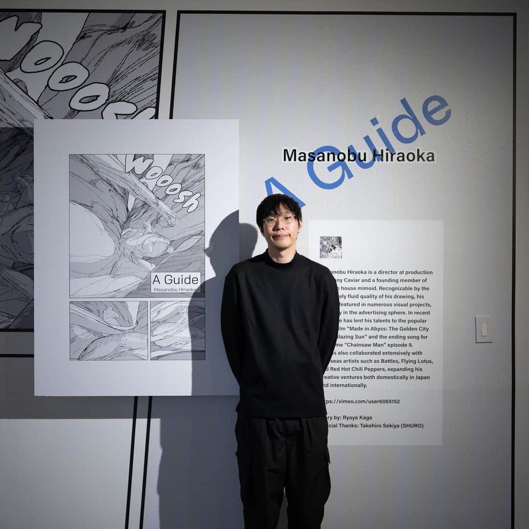 GINZA SONY PARK PROJECTのインスタグラム：「【Interview with Masanobu Hiraoka in NYC】  Masanobu Hiraoka： When I heard about the concept of this project and wondered how it could expand the expression of manga, I thought we could do something new.  The theme of my MANGA is about an old man who meets a young man to reevaluate and restart his life goal that he has not really given up on. In the exhibition, by animating some of the frames, I have depicted something you could sense beyond of what it is illustrated, which I hope you would feel.   平岡政展： マンガの表現をどう拡張していくことができるか、という企画背景を伺い、何か新しいことができそうだと思いました。  作品は、老人が青年と出会うことによって、本当は諦めていない人生のゴールをもう一度見つめ直して再スタートを切る、ということがテーマになっています。展示では、いくつかのコマをアニメーションにすることで、コマのその先のようなものを描いているので、ぜひ見ていただきたいです。   @masanobuhiraoka  #MasanobuHiraoka #平岡政展  #MANGAinNY  #NewYork #Manga #マンガ #漫画 #Comic #Art #Technology #アート #テクノロジー #GinzaSonyParkProject #GinzaSonyPark #SonyPark #Sony  #SonyParkMini」