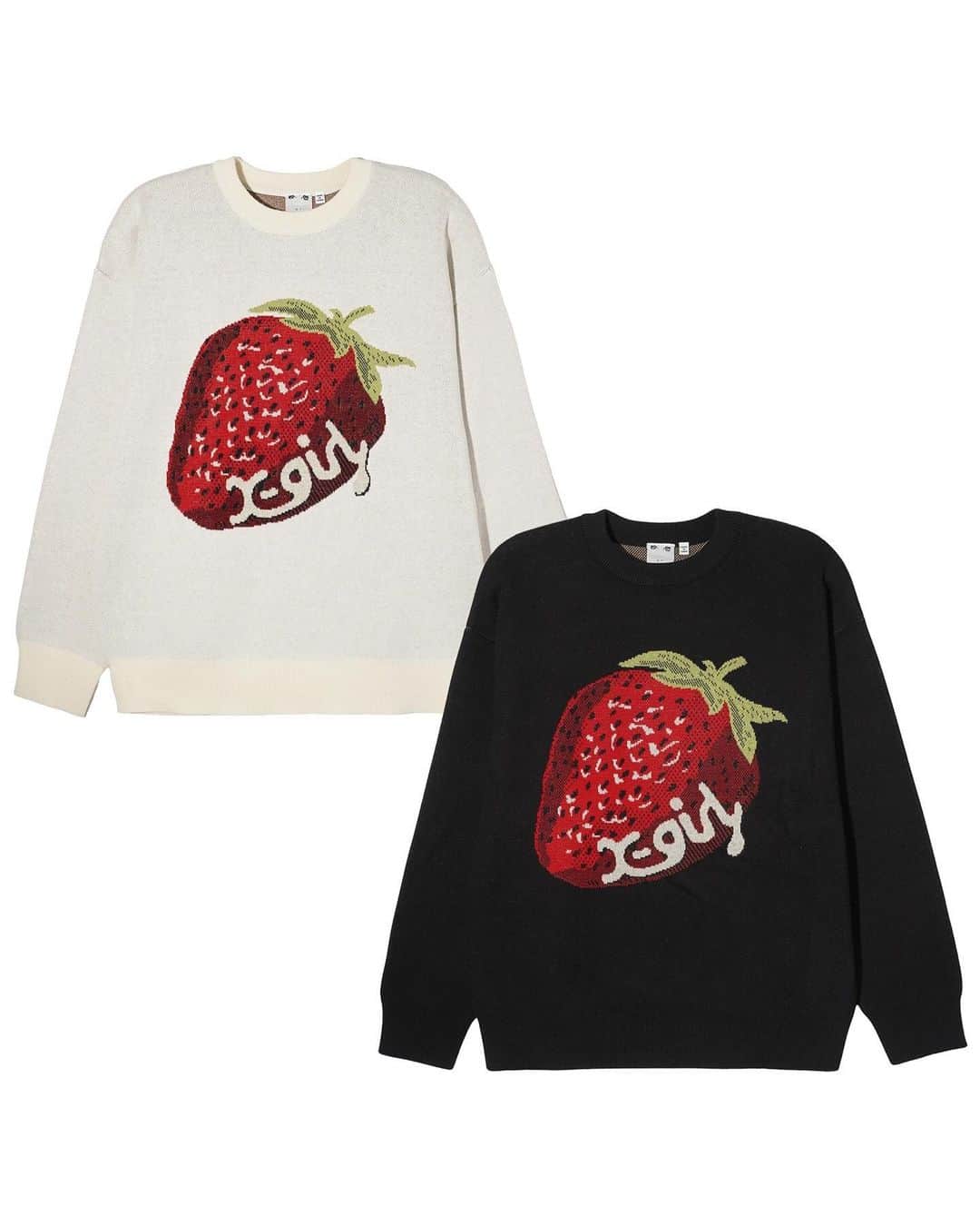 のインスタグラム：「． 11/3(Fri.) NEW ARRIVAL  ① STRAWBERRY KNIT TOP ¥13,200(税込) ② JACQUARD KNIT TOP ¥13,200(税込) ③ CROPPED RIB KNIT TOP ¥9,900(税込) ④ TURTLENECK RIB KNIT TOP ¥9,900(税込) ⑤ SIDE ZIP DENIM PANTS ¥15,400(税込) ⑥ QUILTED STAR TOTE BAG ¥6,050(税込) ⑦ SACOCHE ¥6,600(税込) ⑧ QUILTED STAR POUCH ¥5,500(税込) ⑨ FAUX LEATHER MULTI CARD CASE ¥5,500(税込) ⑩ FAUX LEATHER ZIP MINI WALLET ¥5,500(税込)  #xgirl #xgirljp #エックスガール」