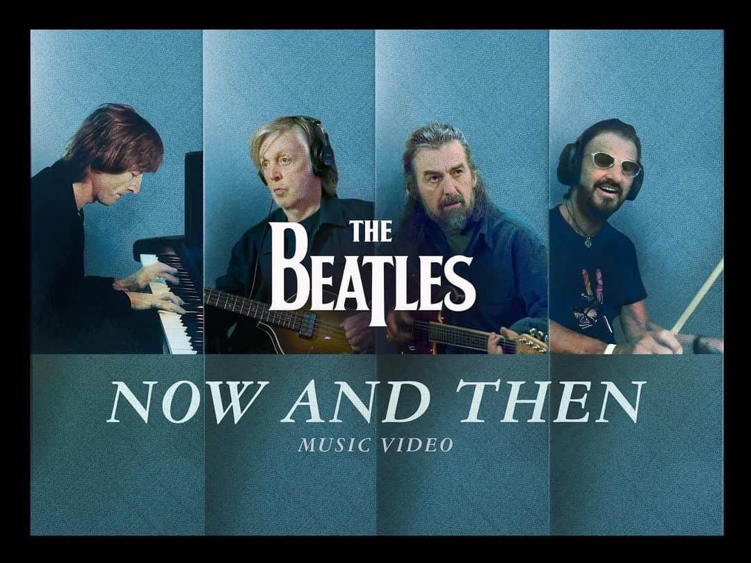 The Beatlesさんのインスタグラム写真 - (The BeatlesInstagram)「The official music video for #NowAndThen is live on YouTube directed by Peter Jackson.    He describes finding “a collection of unseen outtakes in the vault, where the Beatles are relaxed, funny and rather candid. We wove humour into some footage shot in 2023. The result is pretty nutty and provided the video with much needed balance between the sad and the funny.    I realised we needed the imagination of every viewer to create their own personal moment of farewell to The Beatles”.  Jackson concludes by saying he has “genuine pride” in the finished piece, his first ever music video “and I’ll cherish that for years to come”.  Link in bio to watch」11月3日 22時01分 - thebeatles