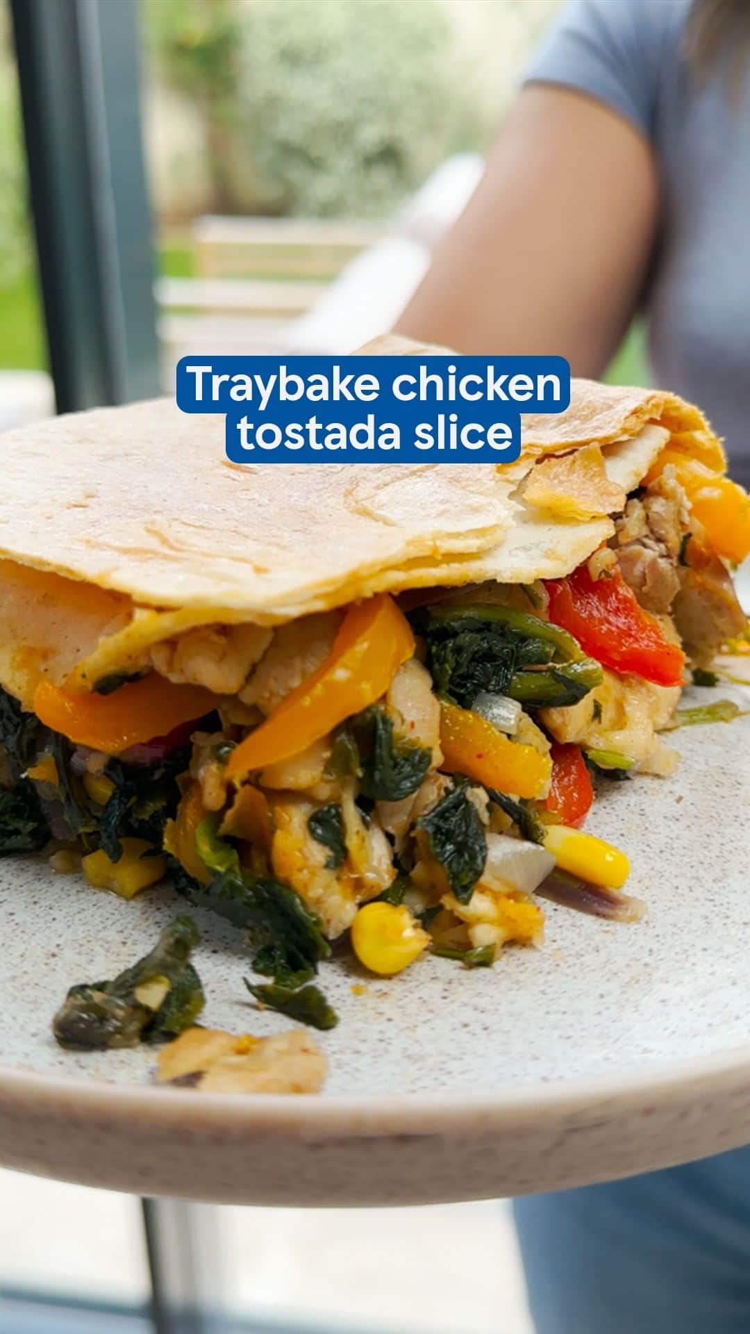 Tesco Food Officialのインスタグラム：「A traybake with a Mexican twist. @foodieholly’s tostada-style pie packs spicy chicken and veg with melted cheese into a crispy tortilla wrap casing. Head to the link in bio for the recipe.」