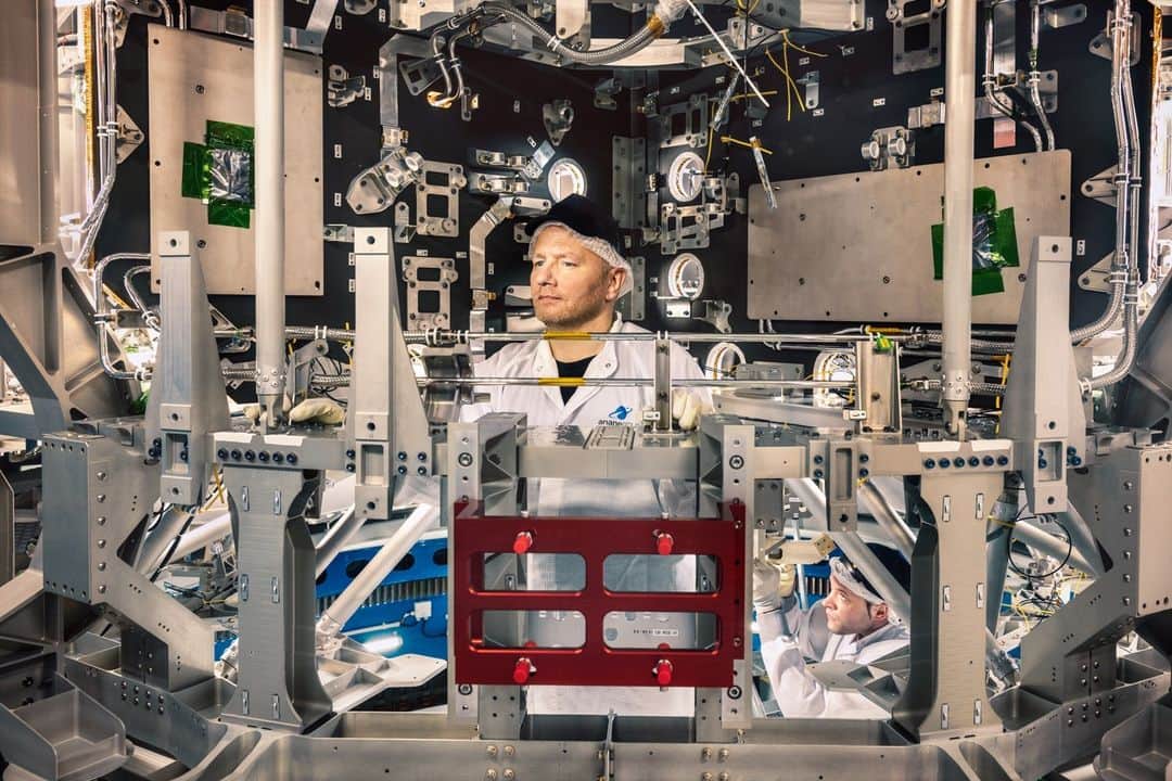のインスタグラム：「Photos by @paoloverzone | This is an interior view of the  European Service Module (ESM-4) structure, which is being built by the European Space Agency for NASA's crewed Orion spacecraft at Airbus’s Bremen site. The ESM-4 will be used during the Artemis IV mission to deliver elements of the Gateway space station. Gateway will orbit the moon and is intended to function as a versatile base for lunar and deep space missions, particularly to Mars. Unlike the International Space Station, Gateway will not have a permanent crew presence. Instead, it'll serve as a periodic hub for astronauts.   The Artemis mission aims to achieve a historic milestone by exploring the lunar surface and sending the first woman and first person of color to the moon. Follow @paoloverzone for more images and stories.」