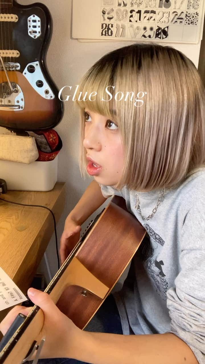 甘楽のインスタグラム：「びーちゃん❤︎  #beabadoobee  #gluesong  #cover」