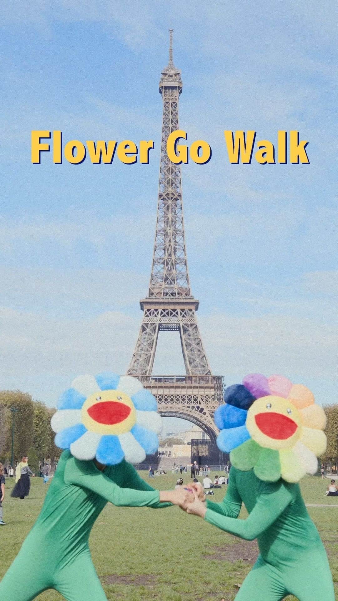 村上隆のインスタグラム：「FLOWER GO WALK in Paris」