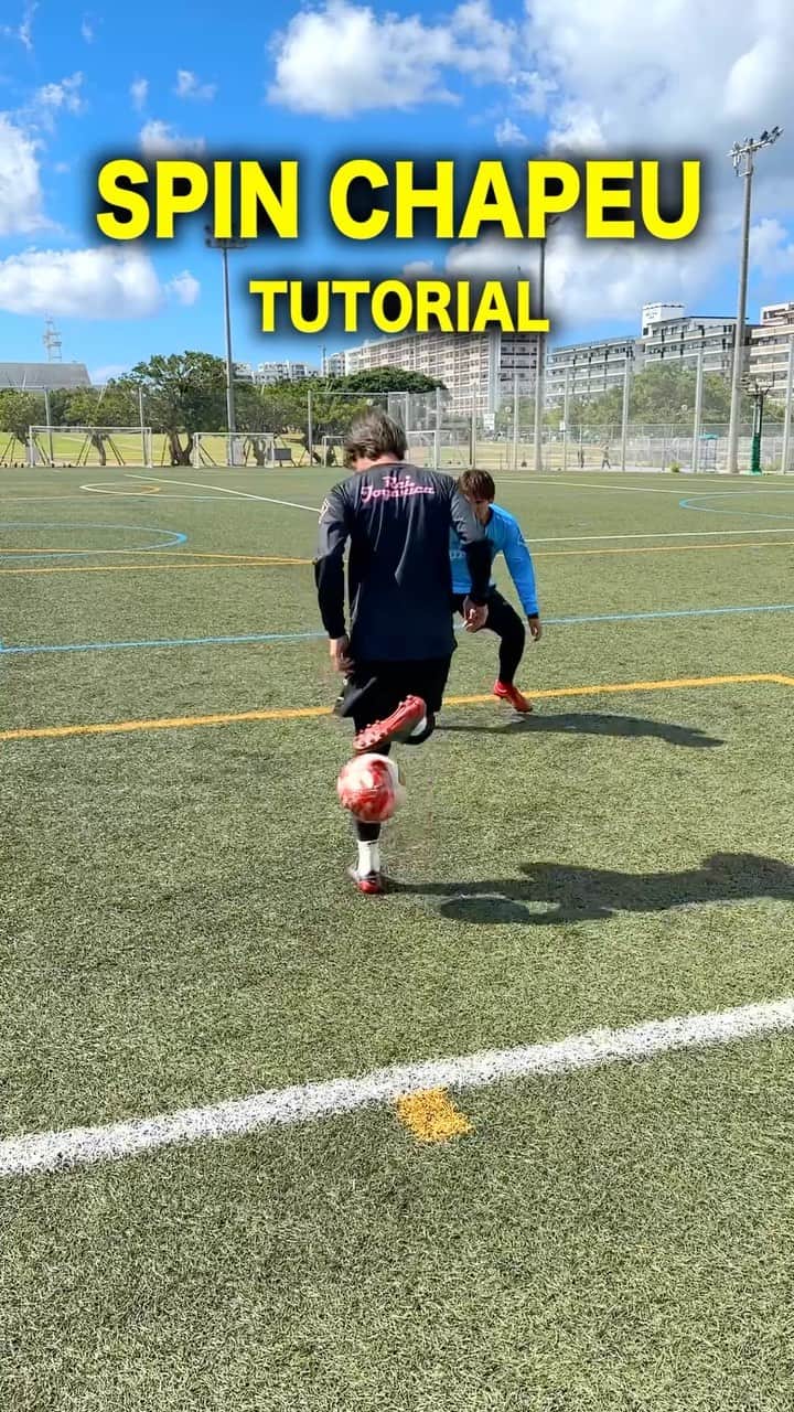 タクヤのインスタグラム：「Tag a friend who wanna try this with you😆 ⁡ スピンシャペウ🌪️⚽️ ⁡ @regate_takuya」