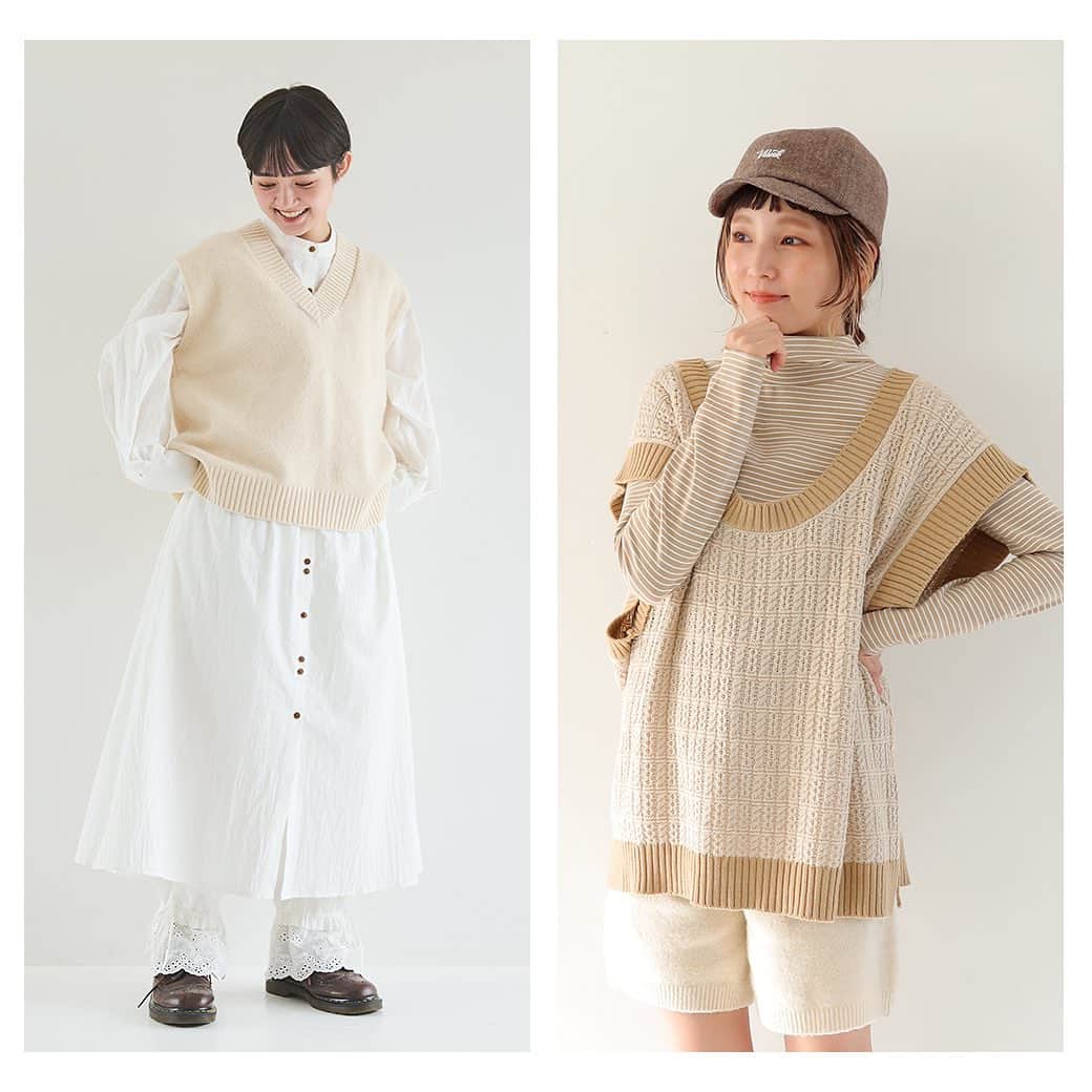 のインスタグラム：「⁡ ⁡ ⁡ ⁡ ⁡ ＼ 好評開催中！ ／ _KNIT FAIR🧶 ニット全品対象 1BUY10%OFF 2BUY20%OFF 11.2(thu) 18:00 ~ 11.13(mon) 12:59 ⁡ ⁡ -———PICK UP-——— ⁡ ✓Vネックルーズニットベスト ￥6,490(税込) beige,ivory ⁡ ✓バイカラーオーバーニットベスト 【30%OFF】￥4,851(税込) ivory,brown ⁡ ————————— ⁡ ⁡ ⁡ #Crisp2023aw #crisp_style #Crisp #クリスプ #ニット #ベスト」