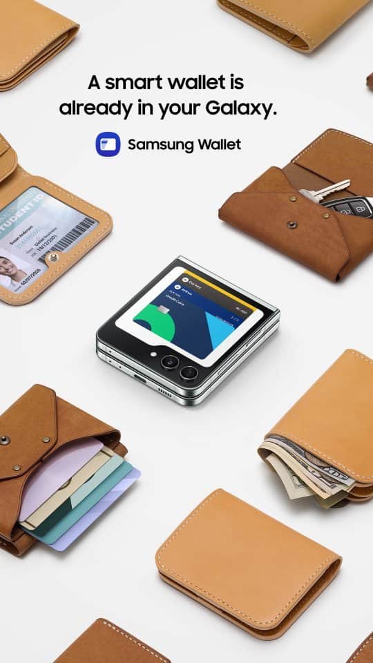 Samsung Mobileのインスタグラム：「Wallets have evolved with the evolution of lifestyle. Now, there’s a much easier, faster, and safer way of payment waiting in your pocket. A smart wallet is already in your Galaxy.  Learn more: samsung.com」