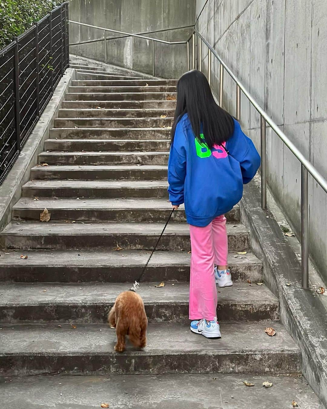 石田 祥子さんのインスタグラム写真 - (石田 祥子Instagram)「🩷💙💚🐶  絶対に 車に轢かれない 散歩コーデ . 明日は学校だし 明後日は英検だし . 連休いいなー . . スウェット @nishikaigankouhoku  ショーツ @hm ソックス @muji_global  スニーカー @nike  . . ━━━━━━━━━━━━━━━━  #40代ファッション #40代カジュアル #スウェットコーデ #高校生ママ #高身長コーデ #166cm #44歳」11月3日 18時10分 - shoko_ishida