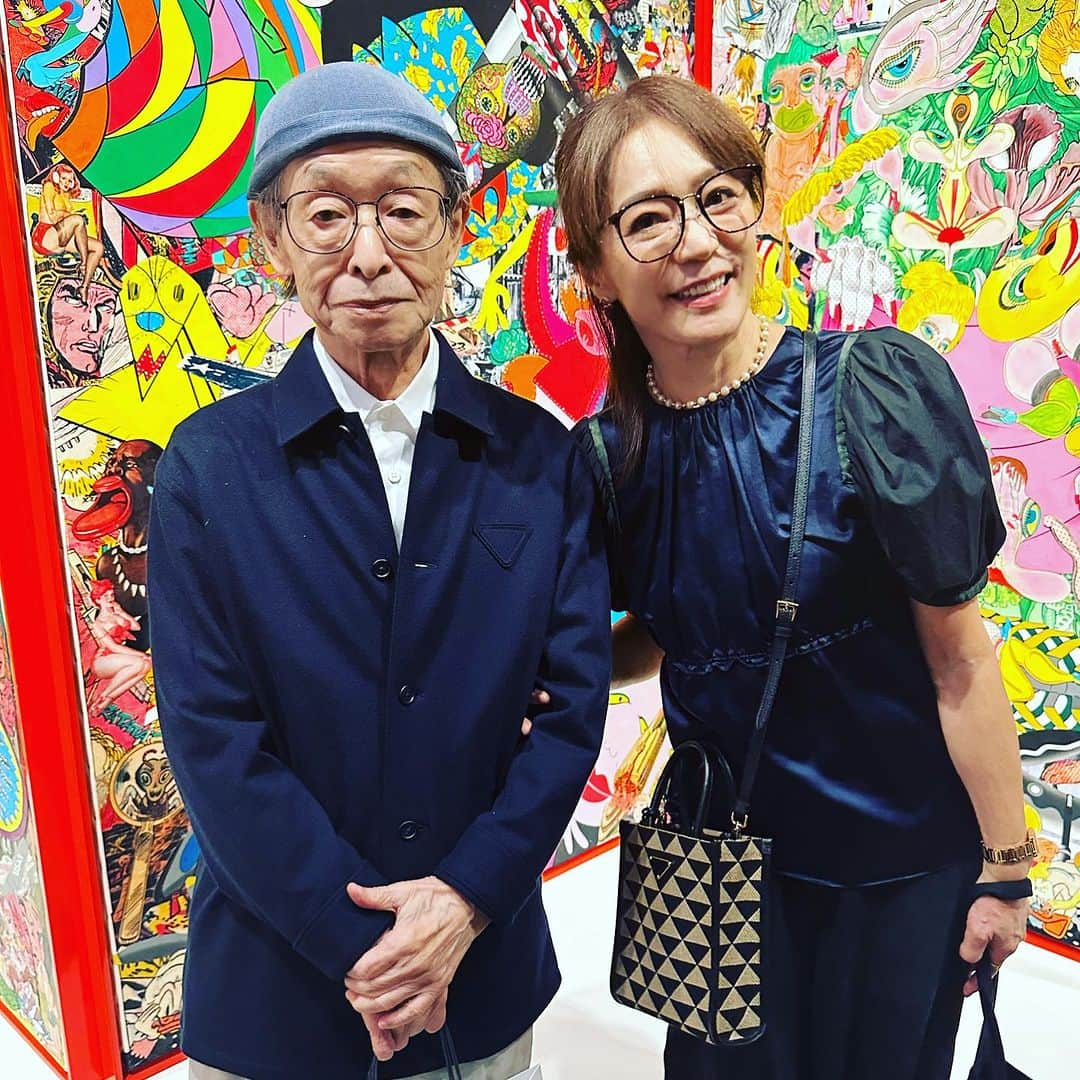 田中杏子さんのインスタグラム写真 - (田中杏子Instagram)「田名網敬一『PARAVENTI』at Fonddazione Pradaが始まりました。凄まじい制作意欲に圧倒されます。 〜2024年1月29日まで。 　　 @keiichitanaami_official  @prada  @nanzukaunderground」11月3日 18時19分 - akoakotanaka