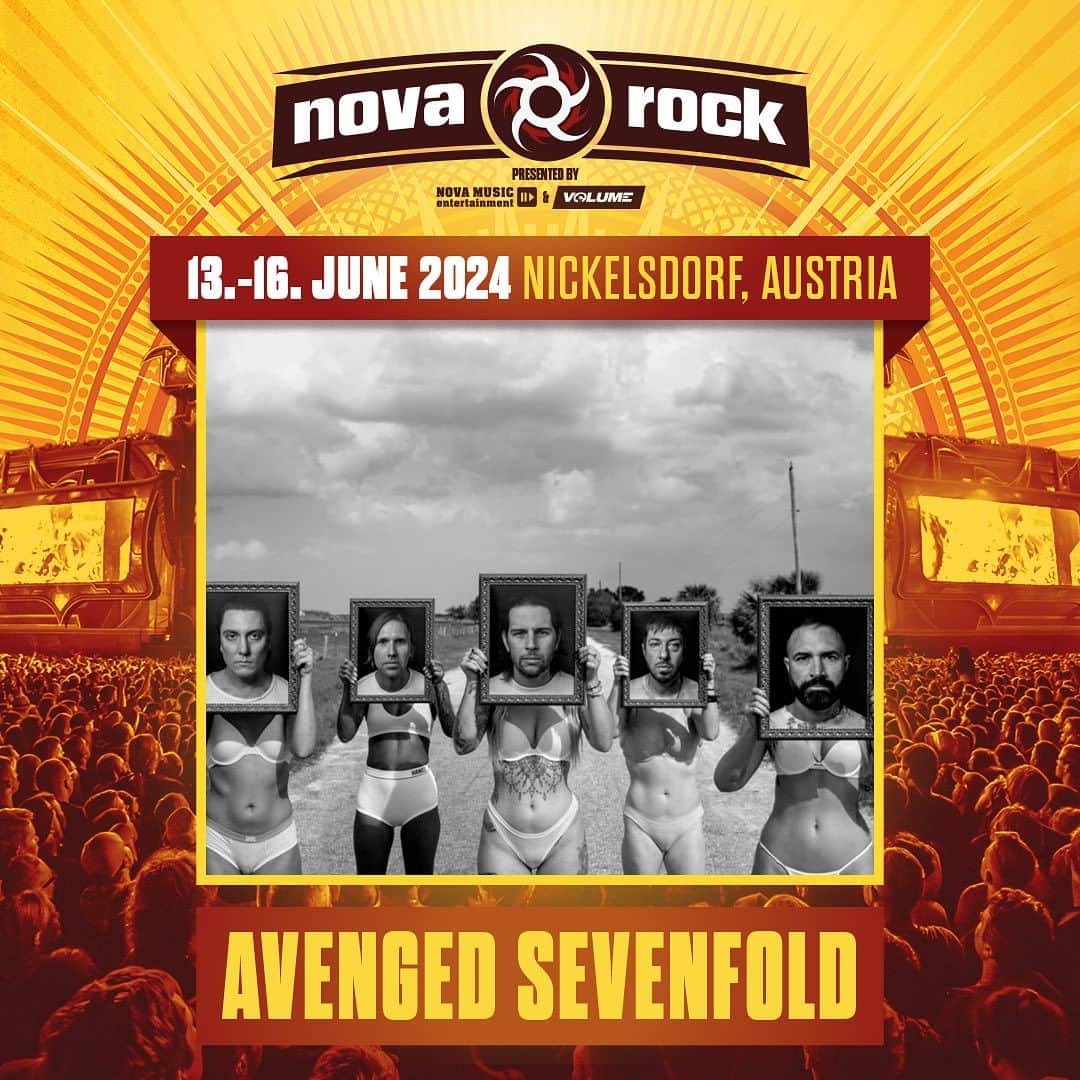 アヴェンジド・セヴンフォールドさんのインスタグラム写真 - (アヴェンジド・セヴンフォールドInstagram)「We’re headlining @NovaRockFestival 2024 in Austria next summer on 14 June. Tickets are available now.」11月3日 18時32分 - avengedsevenfold