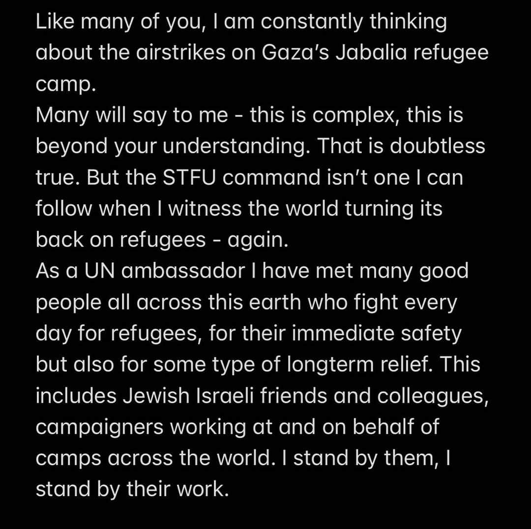 エリー・ゴールディングのインスタグラム：「@refugees  One last thing. #FreeTheHostages」