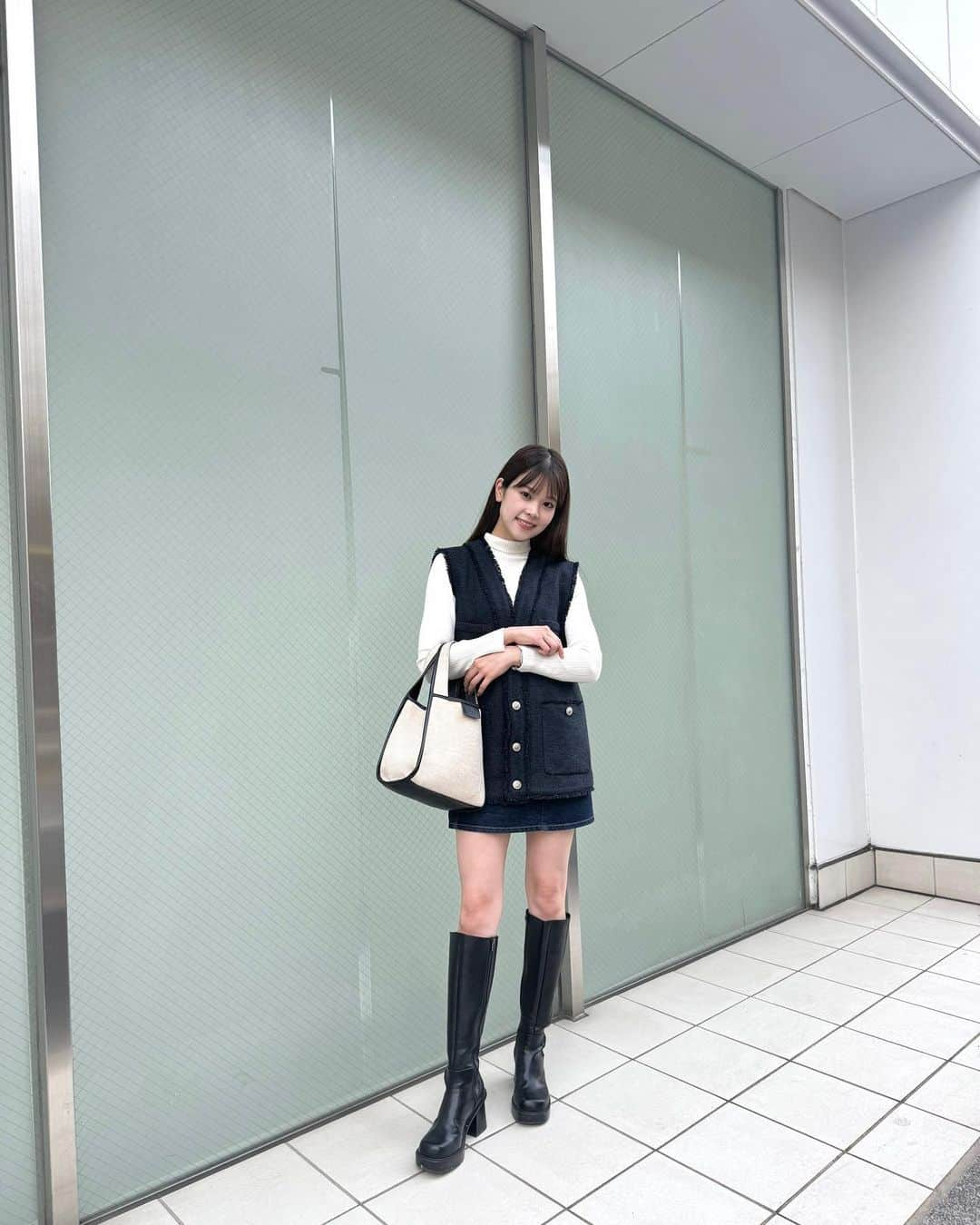 吉川七瀬のインスタグラム：「久しぶりに全身🐥 秋服最高！一番好き！」