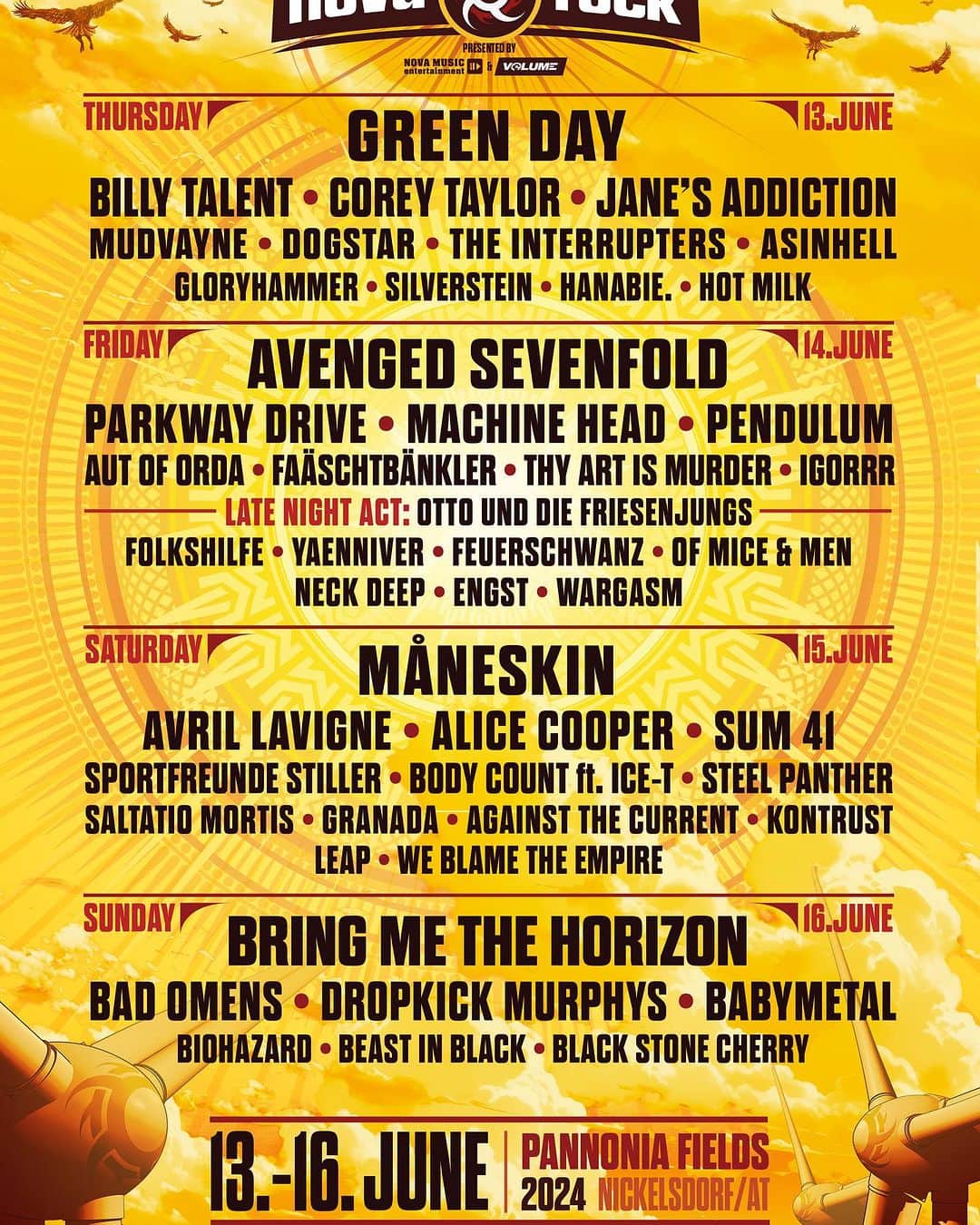 のインスタグラム：「BABYMETAL will perform at "Nova Rock" in June 2024!!🎙💥 https://www.novarock.at/  #BABYMETAL @novarockfestival」