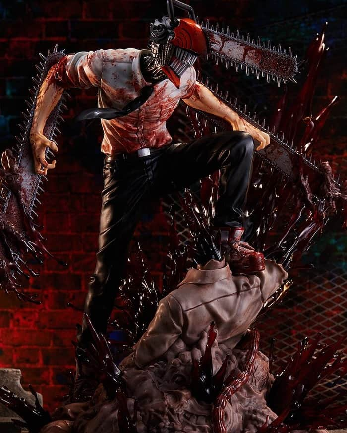 Tokyo Otaku Modeのインスタグラム：「Denji stands triumphant in a sea of blood... how many other figures have a headless corpse on them?  🛒 Check the link in our bio for this and more!   Product Name: Chainsaw Man 1/7 Scale Figure Series: Chainsaw Man Manufacturer: eStream Sculptor: Design Coco (Art Director: CHIGA) Specifications: Painted, non-articulated, 1/7 scale PVC figure with base Dimensions (approx.): 281 x 241 x 256 mm | 11.1" x 9.5" x 10.1"  #chainsawman #denji #tokyootakumode #animefigure #figurecollection #anime #manga #toycollector #animemerch」