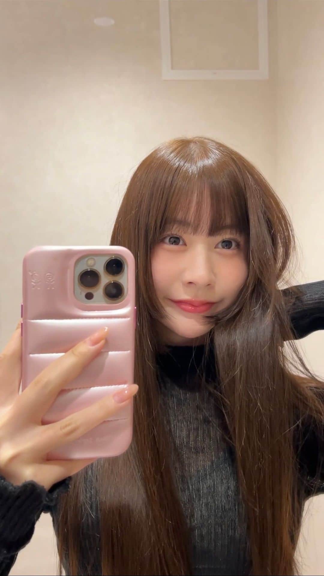 加藤美南のインスタグラム：「前髪ぱっつんした！！！❤️‍🔥」