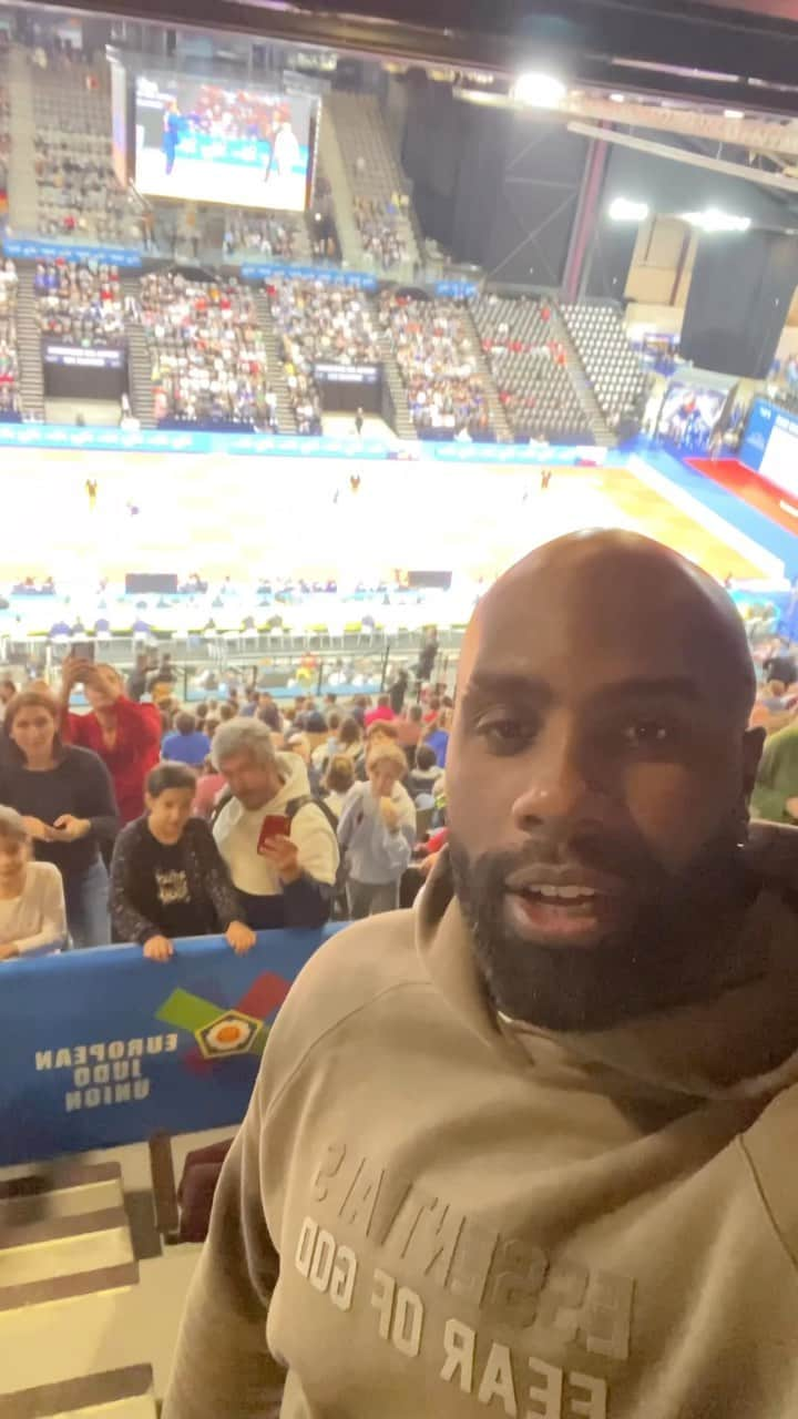 テディ・リネールのインスタグラム：「Teddy est présent à la Sud de France Arena ! 🗣️🏟️  #EuropeMontpellier2023 #FierdEtreJudoka」