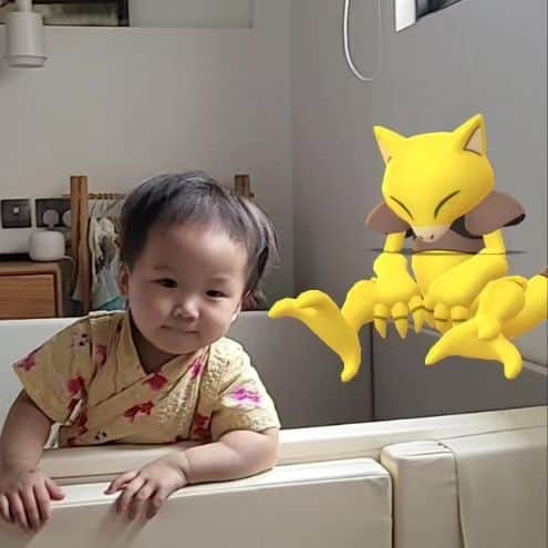 何維健さんのインスタグラム写真 - (何維健Instagram)「Pulled up my #PokemonGo app and took some photos of her with #Abra and I can't help but to put this together in Photoshop! So cute! #NoriTheTrainer  #pokemonlegendsarceus #hisui #pokemon151#niantic #gamefreak #pokemon #photoshop」11月3日 20時57分 - derrickhoh