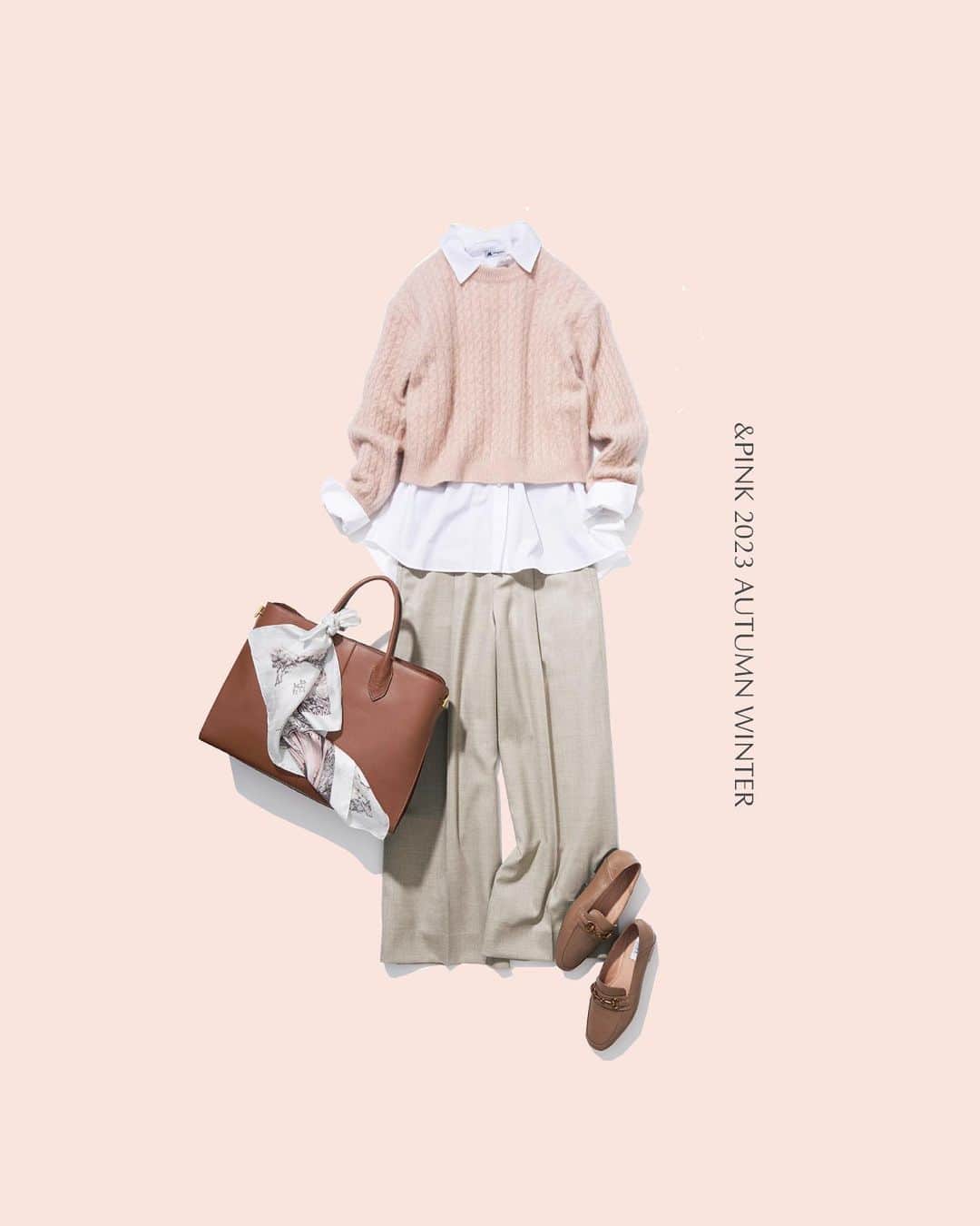 ロペのインスタグラム：「&PINK 2023 AUTUMN WINTER ⁡ 大人が着こなしやすい色気のある 多彩な「ピンク」が登場。 ダークカラーが増えてくる、 これからの季節にあらためてピンクを迎えて。 甘美な色と心地よいコーディネートする方法をご提案。 ⁡ ▶︎ITEM ⁡ #GGM33360 フォックスウールケーブルショートニット ¥19,800 (税込) ⁡ J'aDoRe JUN ONLINEでご購入いただけます。 ⁡ ⁡ ⁡ @rope_jp @jadorejunonline #ピンク #ピンクコーデ  #ケーブルニット  #ロペ #ROPÉ #ropejp」