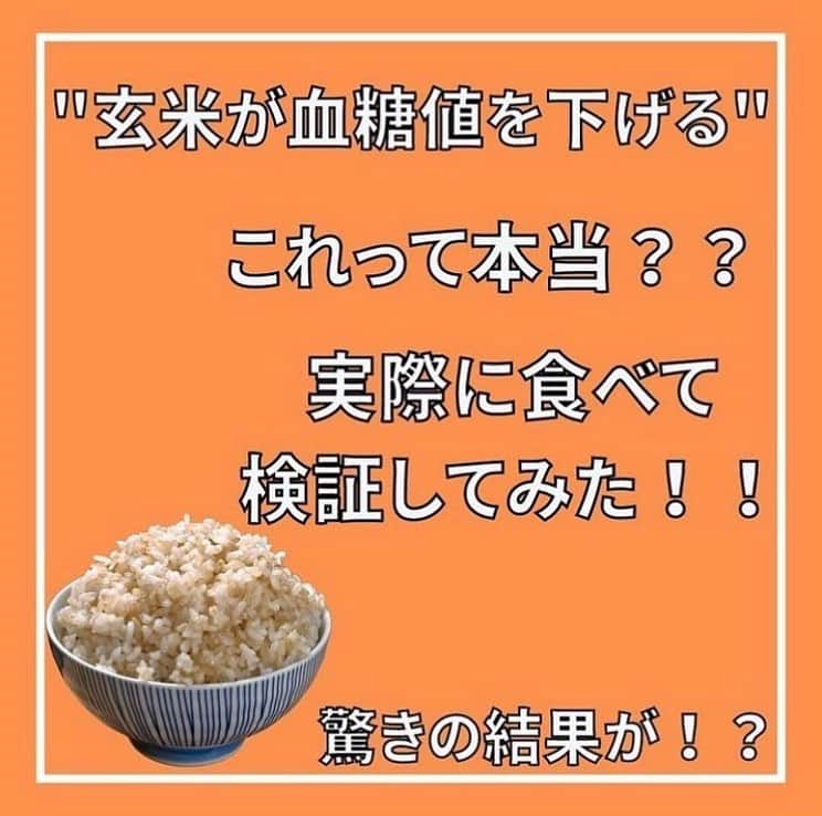 糖質制限ドットコムのインスタグラム：「日本初の糖質制限食品専門店が教える豆知識✨  💡"玄米が糖尿病にイイ"のウソを暴く！💡  先日、糖尿病専門医の方が「糖尿病お役立ち情報」と題して、  「玄米は食物繊維が多くておすすめ✨食後高血糖の予防になります💝」  なんてデタラメなことを配信していた話を書きました。  糖尿病治療をされてるドクターで、同じようなインスタ記事を上げてらっしゃるのを見つけました。  “「玄米で糖尿病を改善！？」”  いわく、  「玄米は、身体によいことは知っているかと思います。 ⁡ 糖尿病に対しても食物繊維が豊富に含まれるため、食後の血糖値の上昇を抑えられると考えられています。」  本当に、「玄米は食物繊維が多いから食後高血糖を予防する」のか？  実験してみました。  被験者　あらてつ　境界型糖尿病　服薬なし 玄米160g摂取 空腹時　　   92mg/dl 30分値　　 129mg/dl 60分値　　175mg/dl 90分値　　174mg/dl 120分値  　168mg/dl 150分値　  132mg/dl 180分値　  147mg/dl 最大上昇幅　83mg/dl  デッドラインの180mg/dl にはギリギリ届きませんでしたが、十分以上に高血糖で十分以上にグルコーススパイクを起こしてますね（笑）  ちなみに、今回の血糖測定は、朝に行いました。  境界型糖尿病の場合、明け方にインスリン分泌があるため、起床後6時間はそのインスリンの影響で低めの血糖上昇になります。  じゃあなんで朝に血糖測定を行ったのか？  上がるの分かってたからですよ。  結果の分かってる実験で血管傷めたくないですから（笑）  前回の投稿でも書いたこちら  「私が理事をしていた某病院でも、入院患者様が玄米食べたら、皆さん見事に食後血糖値が200mg/dl 越えられてました。」  です。  それに対してこのドクター、  「糖尿病に対しても食物繊維が豊富に含まれるため、食後の血糖値の上昇を抑えられると考えられています。」  自分で実証実験せずに、世間一般で言われてる「玄米は糖尿病に良い」を受け売りしてらっしゃるんでしょうね。  もう一回書きますね。  食物繊維は食後高血糖を予防しません。  それ以前に、糖尿病を発症した時点で、玄米なんか食べたら高血糖を起こしてしまいます。  こんな情報にダマサれないよう、皆さんくれぐれもお気をつけください。  #糖質制限 #糖質制限豆知識 #糖尿病 #糖尿病食 #ダイエット効果 #健康人生 #ダイエット食品 #糖質制限中 #糖尿病予備軍 #糖尿病の人と繋がりたい #糖尿病レシピ #糖尿病予防 #糖質制限食 #糖質制限ごはん #糖質制限生活 #血糖値を上げない食事 #健康サポート #健康が一番 #糖質制限ダイエット中 #糖尿病だけど食は美味しく楽しみたい #糖尿病糖質制限食 #健康にダイエット #健康でいたい #食事サポート #ロカボ飯 #糖尿病治療中 #糖質制限中でも食べれる #糖質制限ドットコム #低gi #玄米」