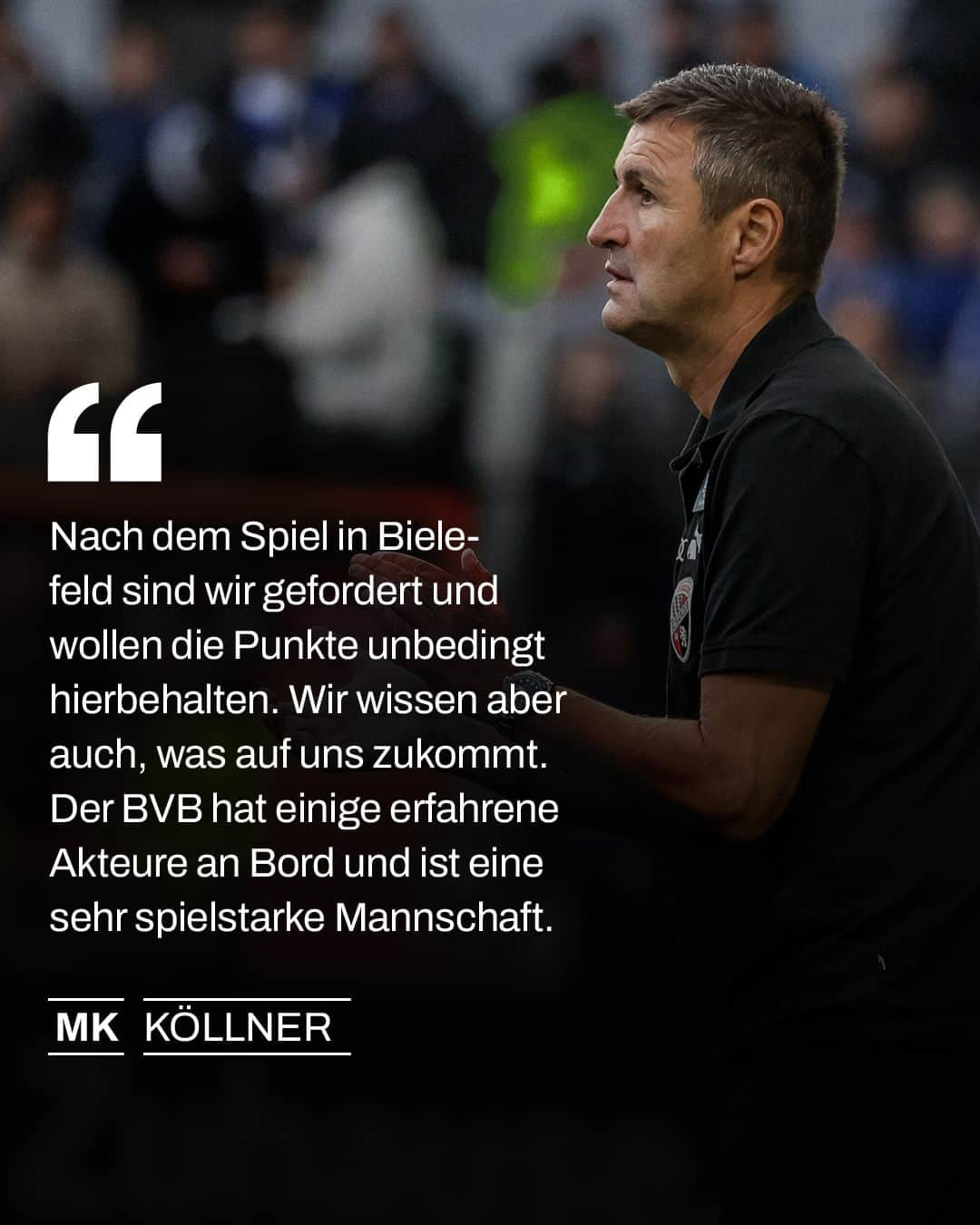 FCインゴルシュタット04のインスタグラム：「"Am Ende geht es darum, dass sich jeder vollumfänglich auf seine Aufgaben konzentriert", gibt Michael Köllner die Marschroute vor dem Heimspiel (Sa., 04.11., 16:30 Uhr) gegen den @bvb09nachwuchs vor. ⚫️🔴 ___ Alle Aussagen von der Pressekonferenz findet ihr auf unserem YouTube-Kanal und über den Story-Link! 📲 . . #Schanzer #Schanzerfürimmer #Ingolstadt #FCI #FCIngolstadt #soccer #fussball #football #futbol #Liga3 #3Liga #fu3ball #fcibvb #borussia #bvb09 #borussiadortmund #heimspiel #pk #pressekonferenz #michaelköllner #köllner」