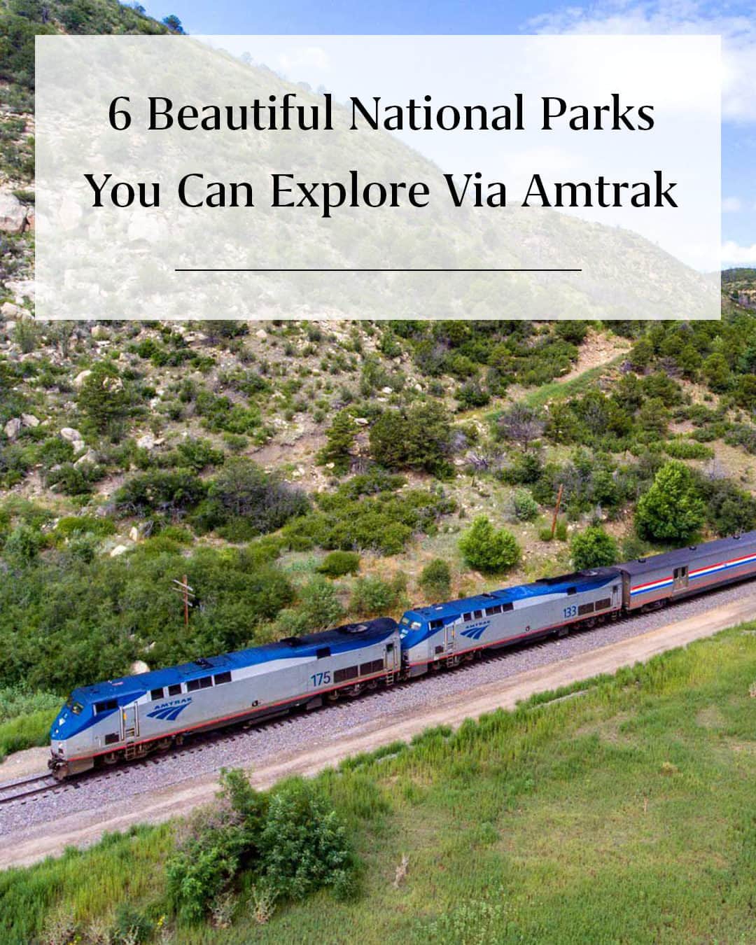Travel + Leisureのインスタグラム：「Just like exploring America's bounty of national parks, train travel is romantic — so why not combine the two for your next trip? Read more at the link in bio.」