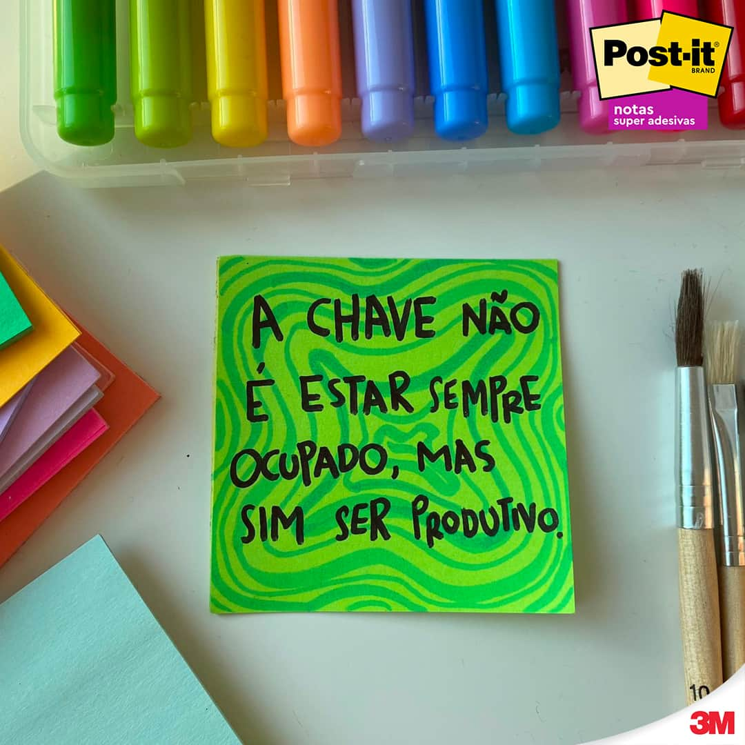 Post-it Brasilのインスタグラム：「Quais hábitos te fizeram ser mais produtivo no seu dia a dia?🤔. #SextaPositiva #LiberteSuasIdeias #Motivação」