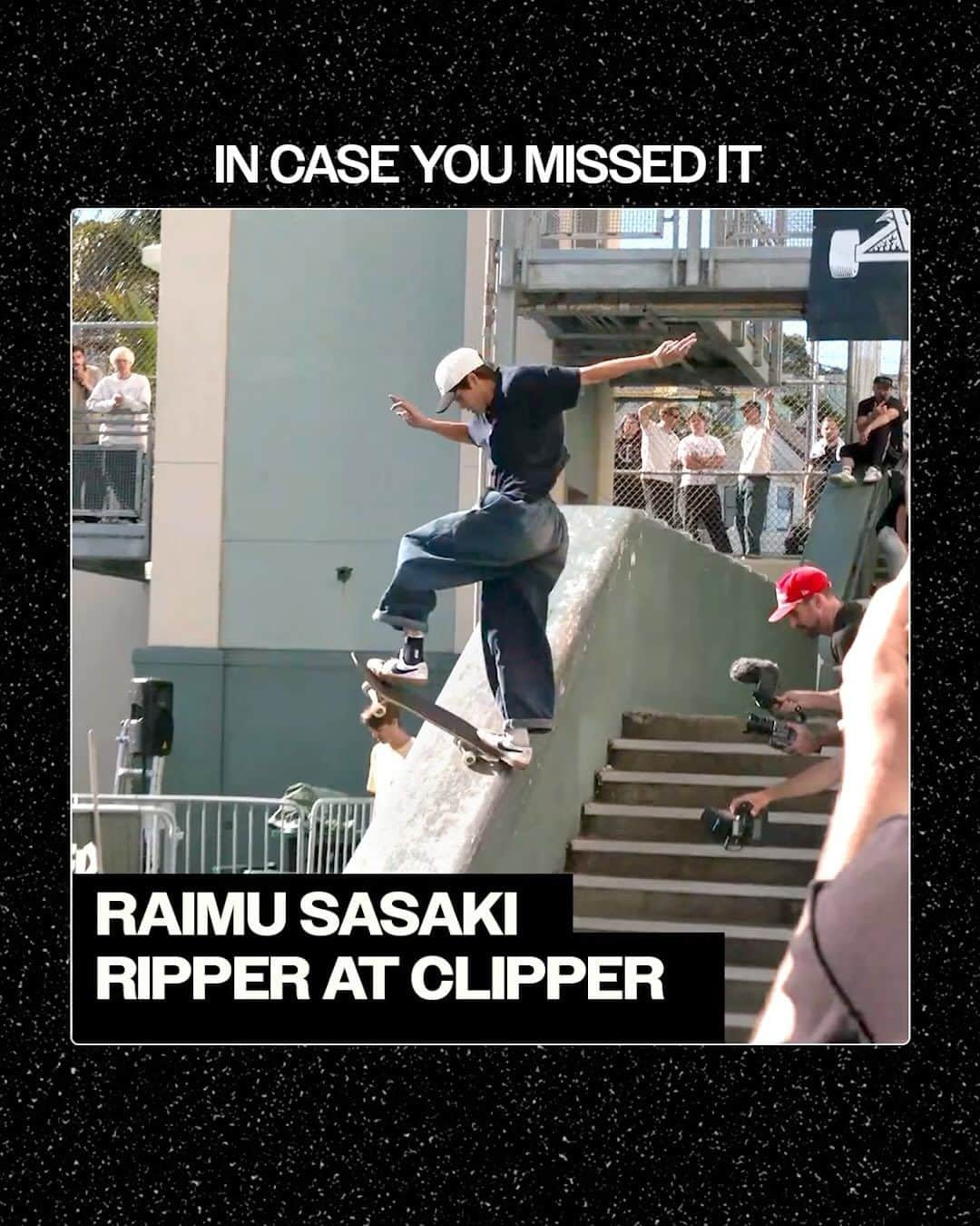 The Berricsのインスタグラム：「In Case You Missed It…   @flipskateboards recently took a trip up North to San Francisco for the Bust or Bail 2023 contest at the legendary Clipper Hubba. A whole lot of hammers went down but it was Flip’s AM @raimusasaki , who stole the show with his switch frontside 270 frontside bluntside to fakie, along with a handful of other unbelievable tricks, down the iconic hubba. 🔨   Hit the link in bio to watch his raw battle at the legendary Clipper Hubba now showing on TheBerrics.com #skateboardingisfun #berrics   Filmed: 🎥 @steaktage @pier7sf」