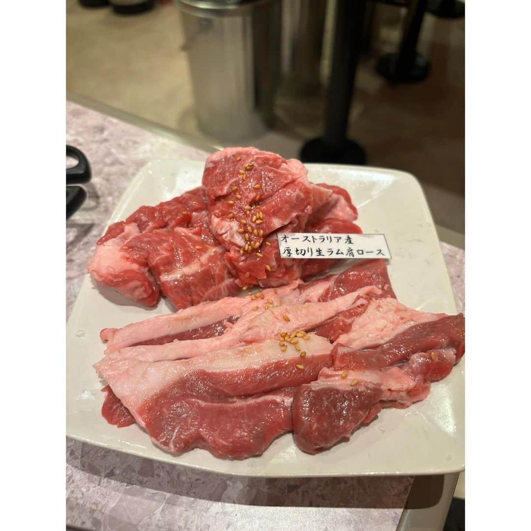 舘谷春香のインスタグラム：「ということで(?) 肉も載せますね🥩  ラム肉だいすき人間🥩  #ジンギスカン #ラム肉 #ラム #肉」