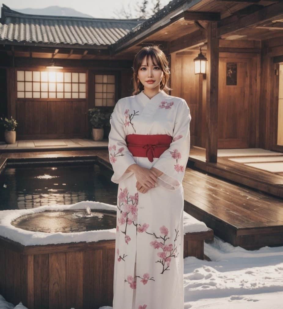 yoyo_hinaのインスタグラム：「願いが叶うなら ゆっくり 癒されに行きたいです🤲  #japan #japanese  #温泉#旅行#癒し#浴衣#浴衣女子  #雪#癒し#温泉#いつもありがとう」