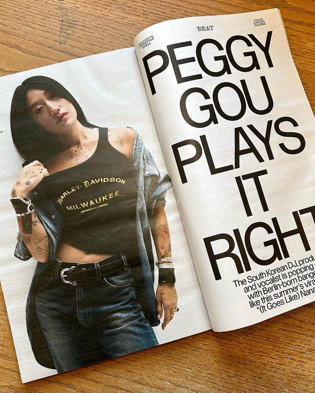 INTERVIEW Magazineさんのインスタグラム写真 - (INTERVIEW MagazineInstagram)「PEGGY ⭐️ South Korean DJ, producer, and vocalist @peggygou_ plays it right for our Fall issue at the link in bio.   Photography by @christiansoria_  Styled by @dzgaines  Hair: @gonn24  Makeup: @gracegraceahn  Nails: @ohmynailsnyc  Location: @go.studios」11月3日 23時51分 - interviewmag