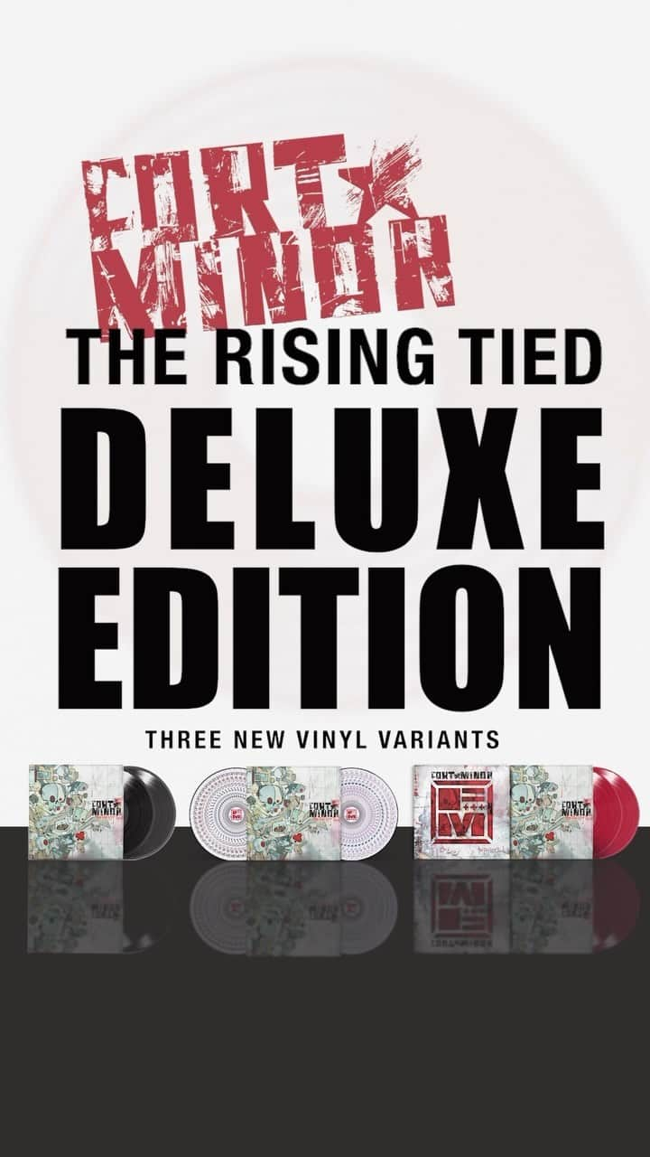 マイク・シノダのインスタグラム：「Announcing three new Deluxe Edition vinyl variants of Fort Minor’s The Rising Tied, available on December 15th, featuring 4 bonus tracks: “Be Somebody,” “There They Go,” “The Hard Way,” and “Welcome” + Exclusive Fort Minor merch drop all available for pre-order now at https://mshnd.co/Store  #FortMinor #TheRisingTied」