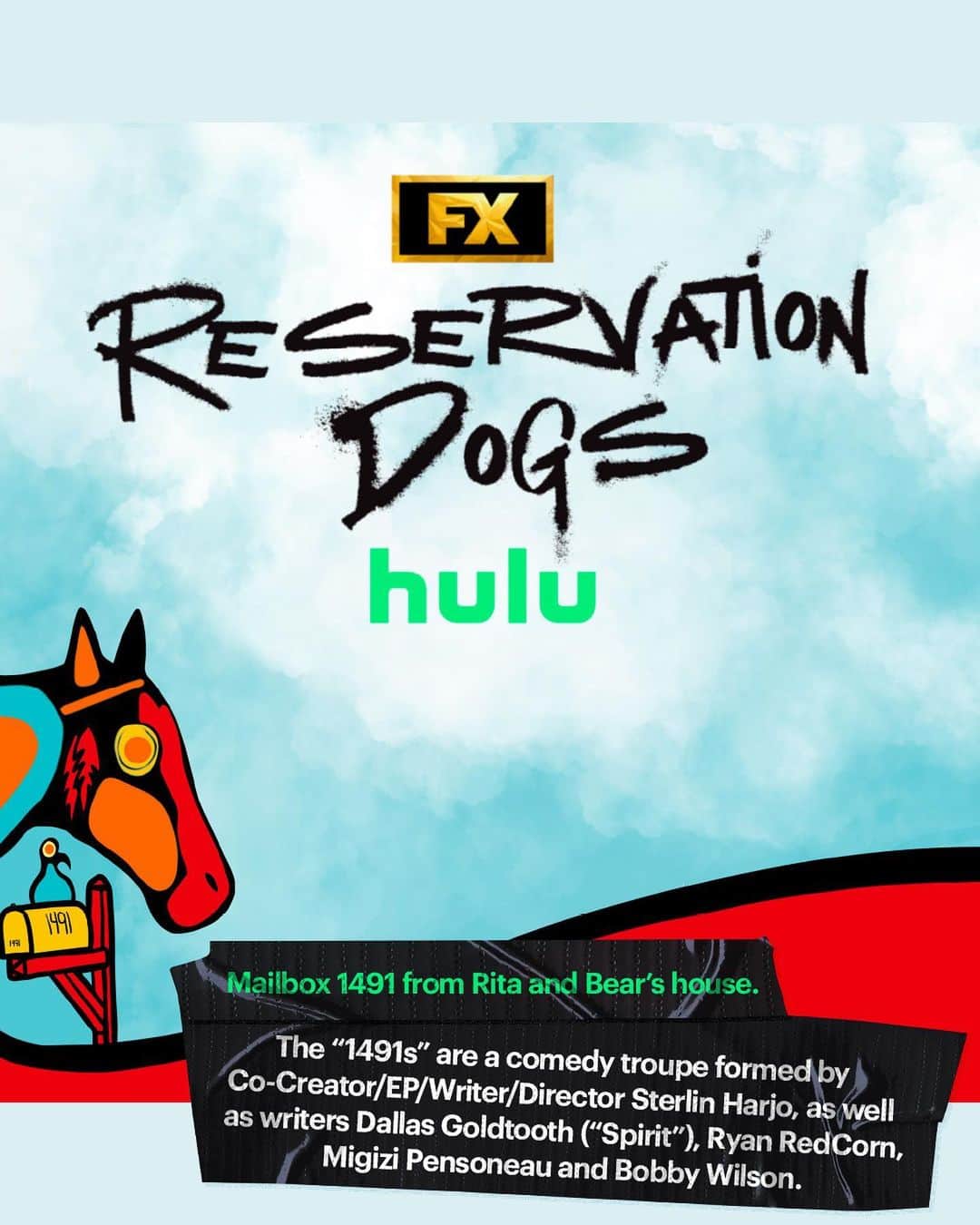 Hulu Home of Emmy-winningさんのインスタグラム写真 - (Hulu Home of Emmy-winningInstagram)「To celebrate the legacy and impact of @RezDogsFX, Anishinaabe artist @blakeangeconeb created a mural inspired by his Indigenous culture, featuring moments from the show in every frame. 🎨 (You can see it in real life at the @firstamericansmuseum!)」11月4日 0時25分 - hulu