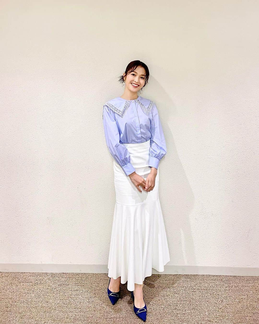 福田典子のインスタグラム：「もう土曜日！ 今週もお疲れ様でした🫧 おやすみなさい。  outfit #laboutiquebonbon」