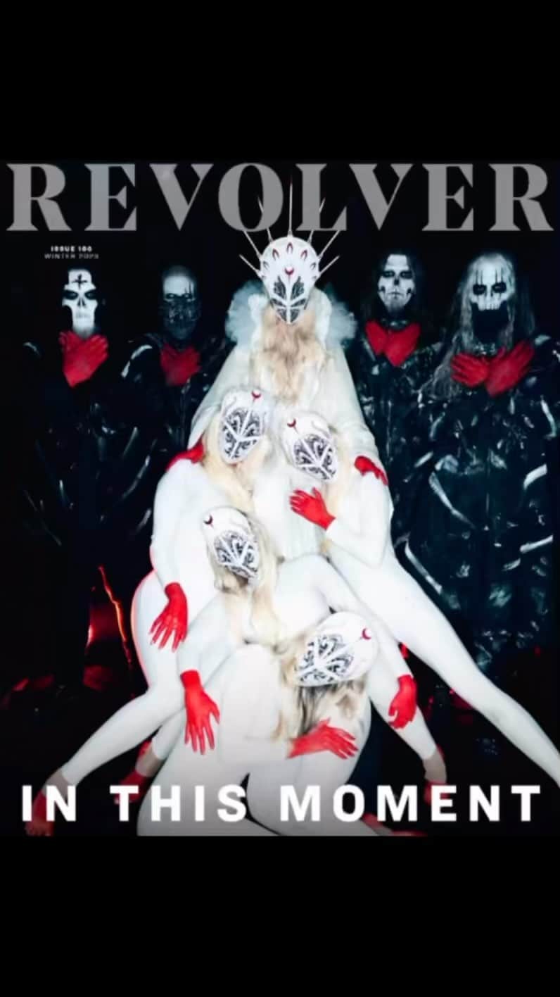 マリア・ブリンクのインスタグラム：「We are on the cover of the new issue of REVOLVER. Only 250 sold so get your rare copy now accompanied with a rare shirt . They will sell out quickly .  Hear all about our new album GODMODE. Thank you for the love @revolvermag ➕ Cover shot by @joecotela」