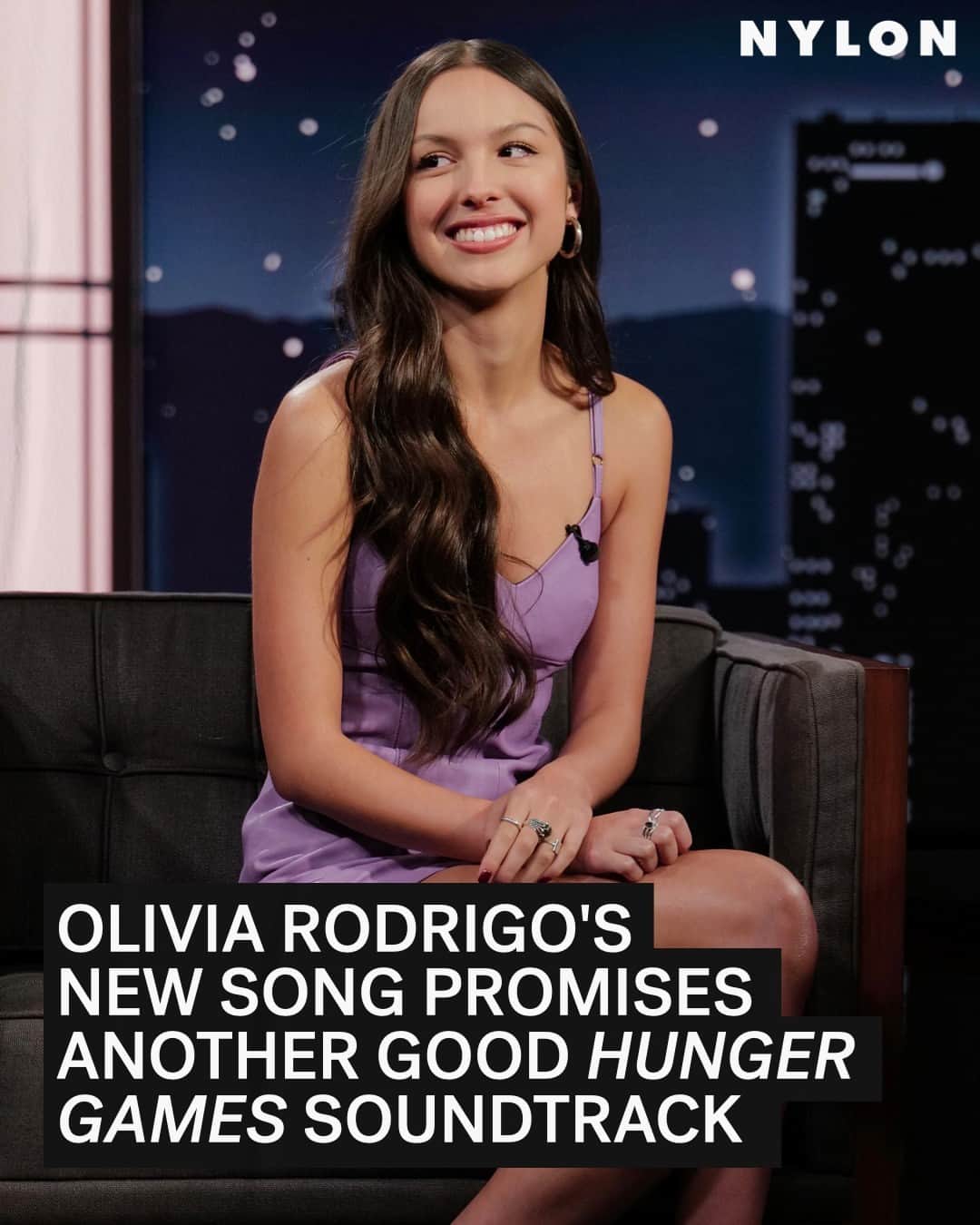 Nylon Magazineのインスタグラム：「It’s been a while since the world was blessed with a genuinely great blockbuster YA film soundtrack. The 2010s were rife with them with 'The Twilight Saga' and the original 'Hunger Games' series, but little else has truly stuck with pop culture since. Luckily, Olivia Rodrigo's new song "Can't Catch Me Now" is filling the void.   Link in bio to hear Rodrigo's new song, out now.」