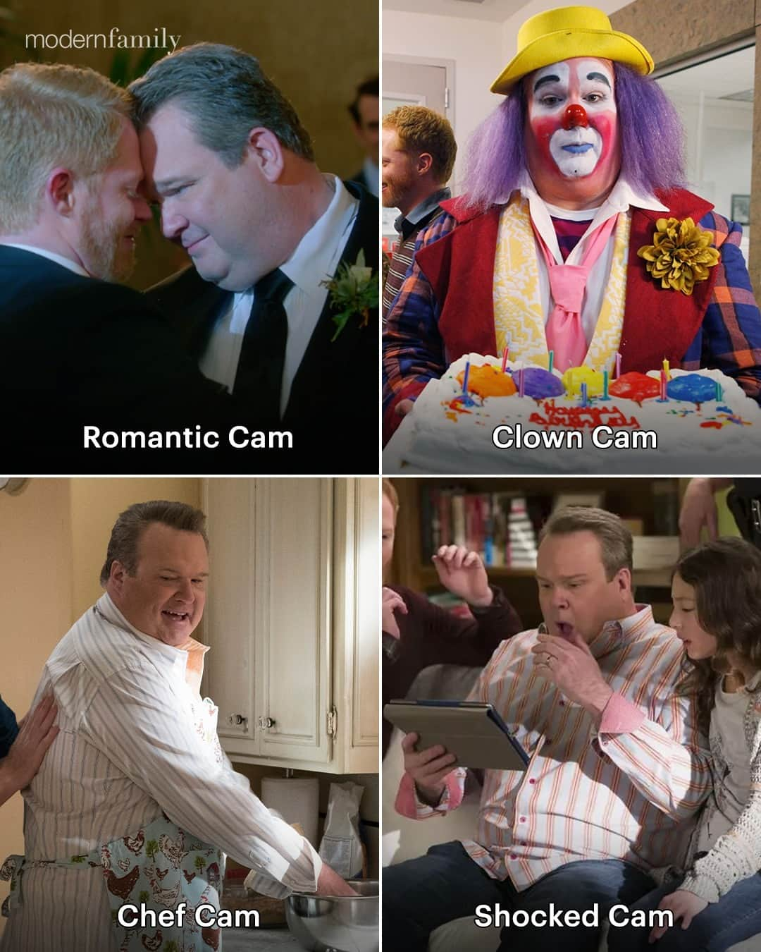 Hulu Home of Emmy-winningのインスタグラム：「Name your favorite Cam. Enjoy them all by streaming all of #ModernFamily. #BingeWithHulu」