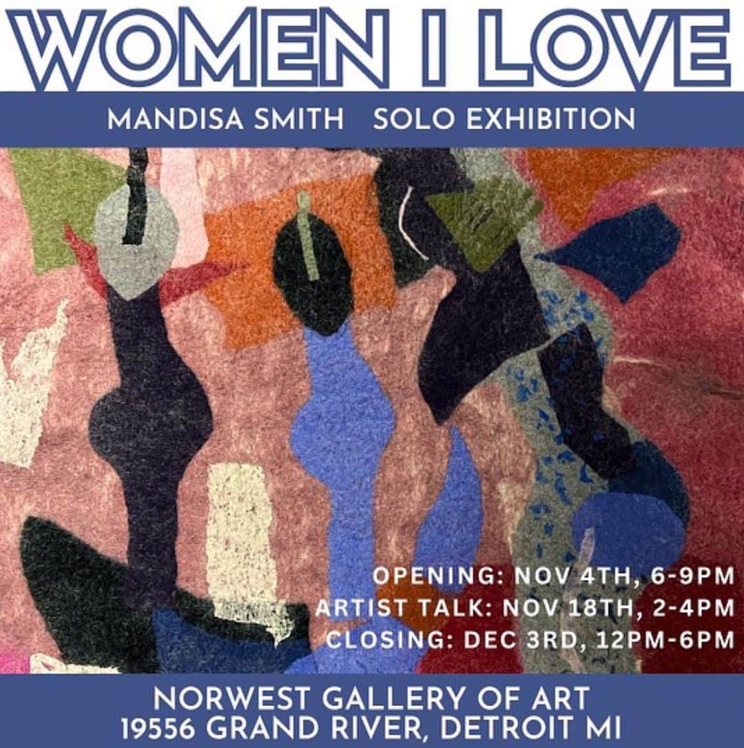 トレイシー リースのインスタグラム：「We’re so excited for our beloved Director of Art Enrichment @smith.mandisa and her new solo exhibition “Women I Love”! Check it out @norwestgallery November 4th-December 3rd 💙」