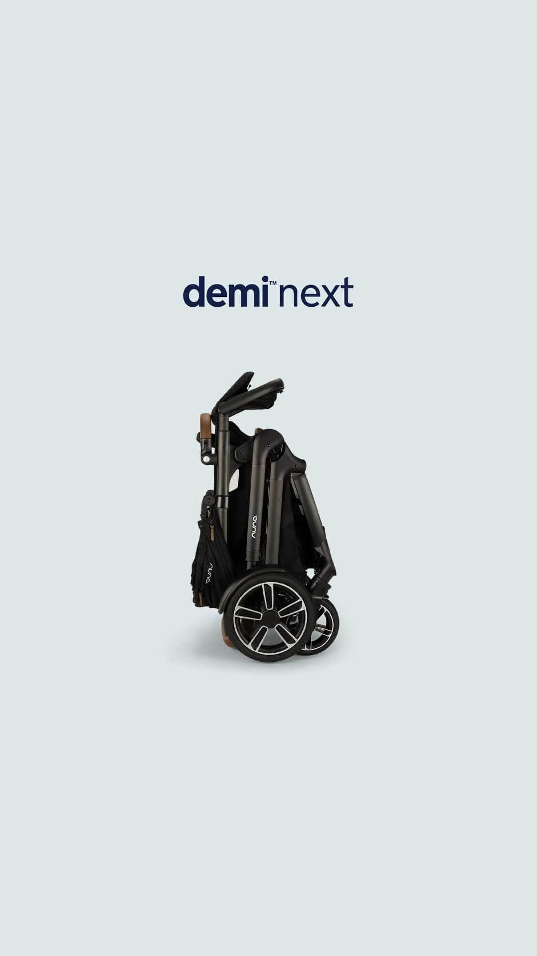 nunaのインスタグラム：「Fold more. Go more. Want less 😉 The DEMI next stroller + rider board folds seamlessly and packs away in an instant, so you’re not left wanting more—just wanting to go more 😍」
