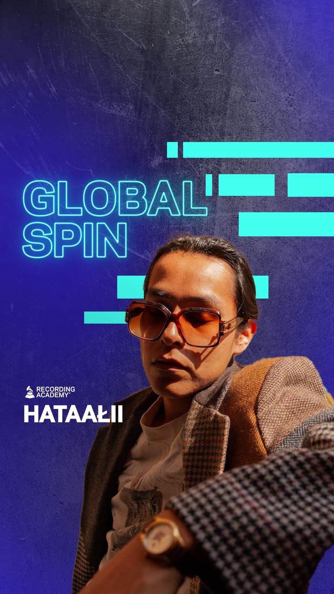 The GRAMMYsのインスタグラム：「#GlobalSpin 🌍 Strumming an electric guitar in the middle of a desert road, Indigenous alt-rock singer #Hataałii uncovers the unfortunate irony of life with “Story of Francisco,” off of his latest album, ‘Singing into Darkness.’」