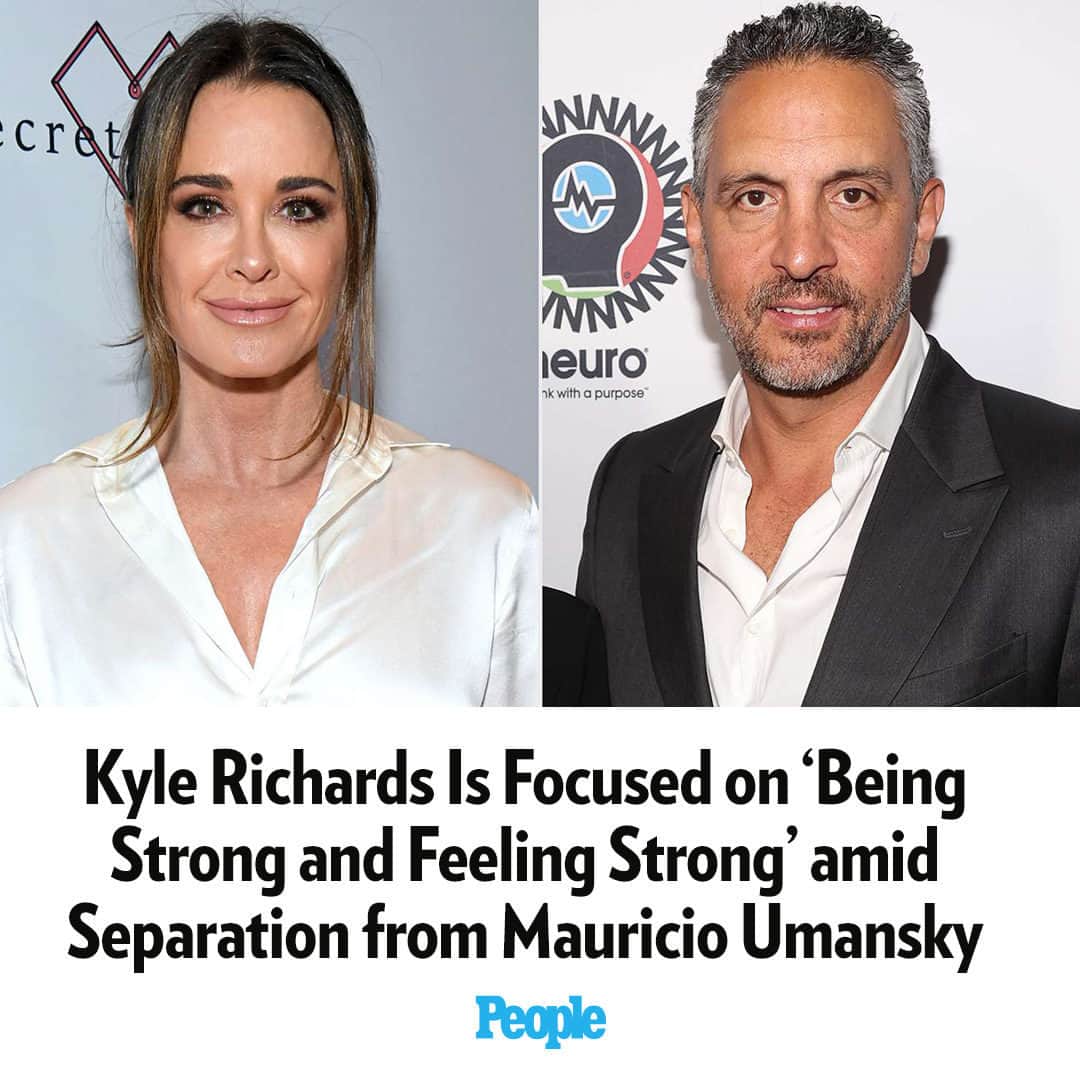 People Magazineのインスタグラム：「Kyle Richards is leading with resilience following her public separation from Mauricio Umansky.   “When I feel good and my hair looks good, I feel unbreakable,” the Real Housewives of Beverly Hills star tells PEOPLE at Bravocon 2023. “And going through … [what] I'm going through now, for me right now, everything is about being strong and feeling strong physically, mentally, spiritually. So I'm doing everything I can in my power to make sure that I am unbreakable.”  Read the full story at the link in our bio. | | 📷: Getty (2)」