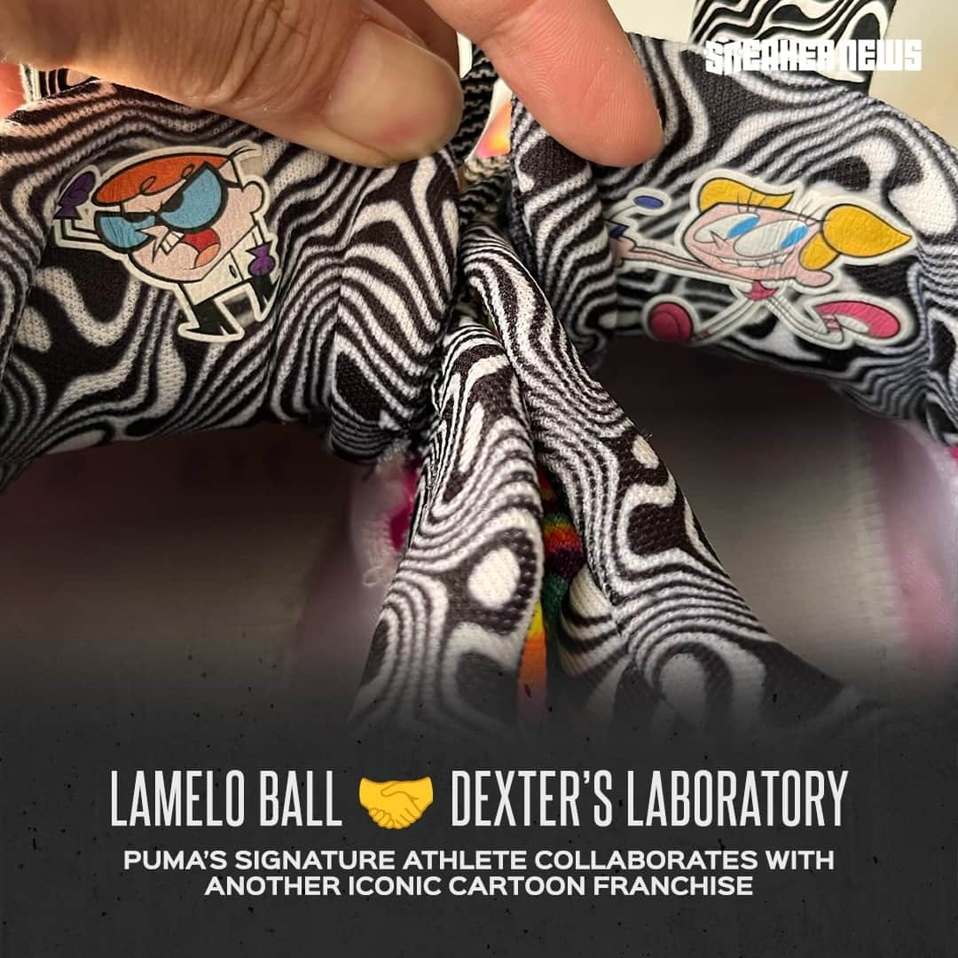 Sneaker Newsさんのインスタグラム写真 - (Sneaker NewsInstagram)「@melo 🥼🧪 Dexter's Laboratory coming!⁠ PUMA is teaming up with the iconic cartoon for an upcoming MB.03 drop. Hit the link in our bio for a closer look.」11月4日 6時00分 - sneakernews