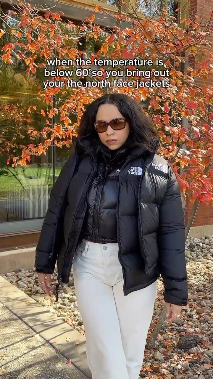 のインスタグラム：「Cooler days are rapidly approaching and @TheNorthFace puffer jackets are online—coincidence? Shop the Nuptse Cropped Puffer + 1996 Retro Nuptse Puffer at the link in bio.」